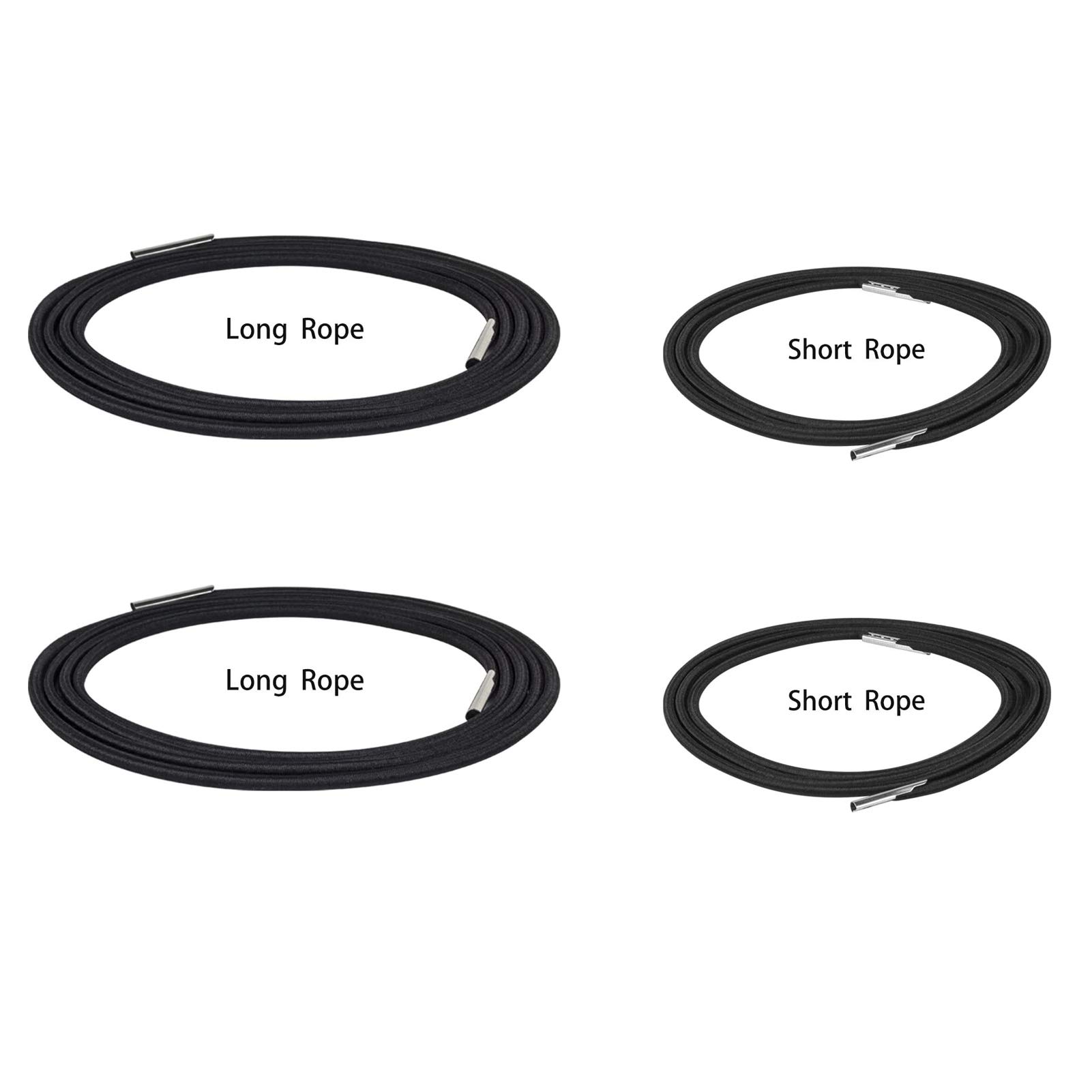Professional Replacement Bungee Cords for Zero Gravity Chair (4-Pack, Black) - Heavy Duty Repair Kit for Patio Lounge Chairs, Outdoor Recliners & Poolside Relaxation