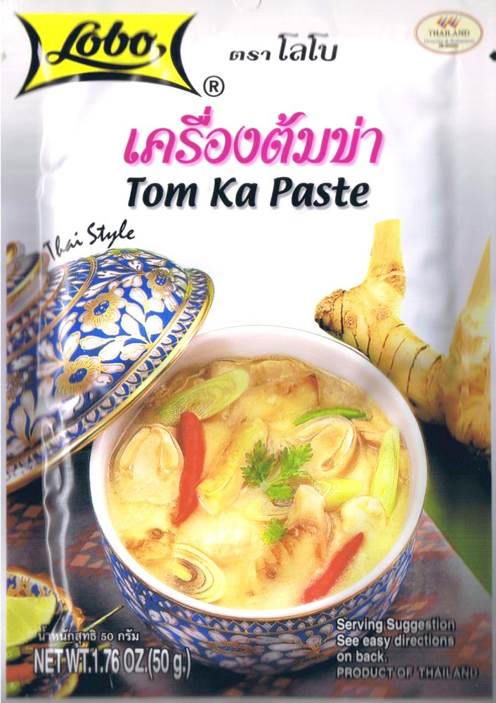 Lobo Thai Tom Ka Spicy Coconut Chicken Soup - Authentic Thai Flavor, 1.76oz (10-Pack) | Perfect for Quick Meals, Asian Cuisine Lovers & Soup Enthusiasts