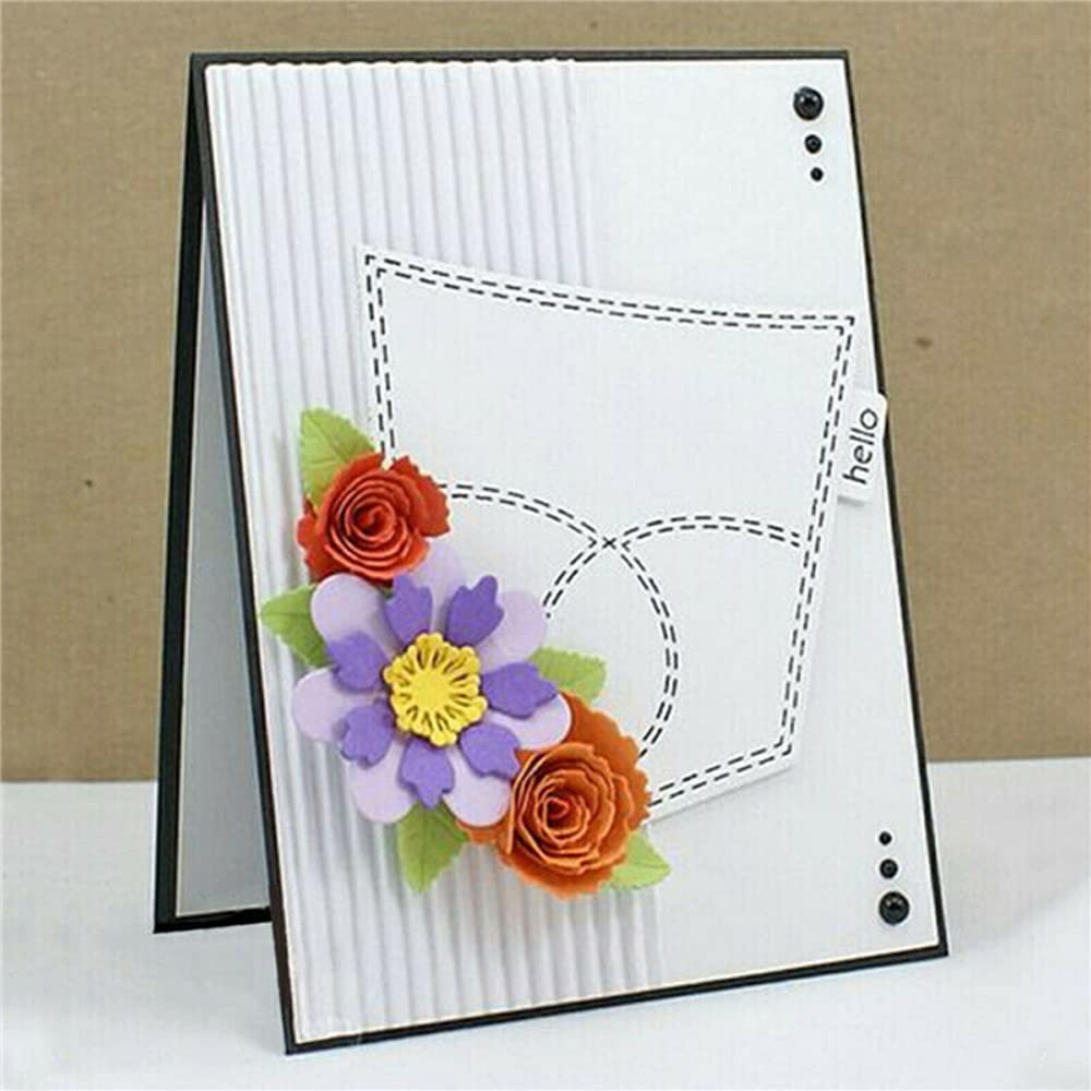 24 Pieces 3D Flowers Spiral Metal Cutting Dies for Card Making, DIY Scrapbooking, 3D Blossom Paper Crafting, Handmade Crafts, Arts Supplies, Metal Die Cuts Punch for Wedding Invitations, Greeting Cards, Home Decor