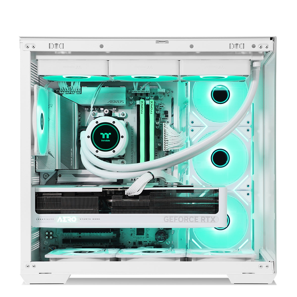 Agility RTX 5070 Ti Ryzen 7 9800X3D White Gaming Desktop PC - High Performance Computer for 4K Gaming, Streaming & VR