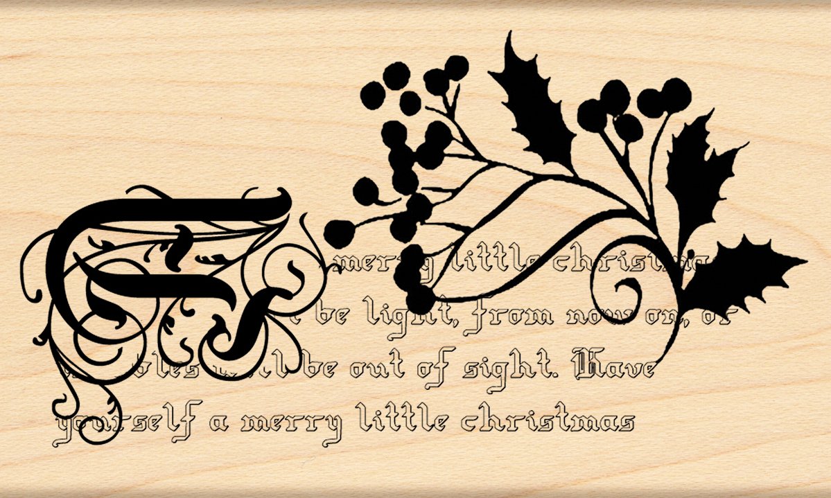 Penny Black 3'X5' Christmas Rubber Stamp for Holiday Cards