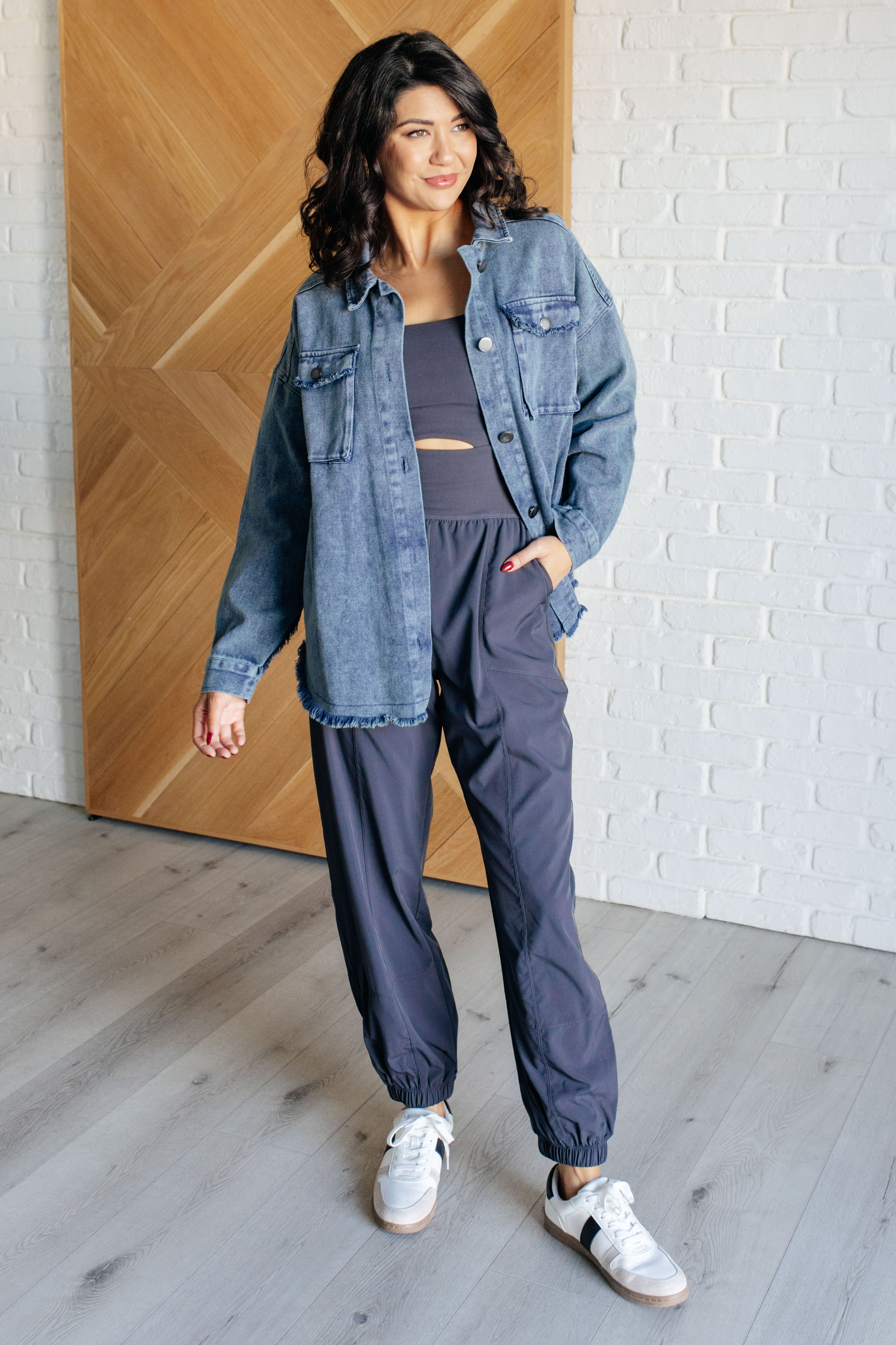 Just In Case Mineral Wash Shacket - Stylish Overshirt for Men & Women | Trendy Layering Piece for Fall & Winter | Perfect for Casual Outfits, Outdoor Adventures & Cozy Evenings