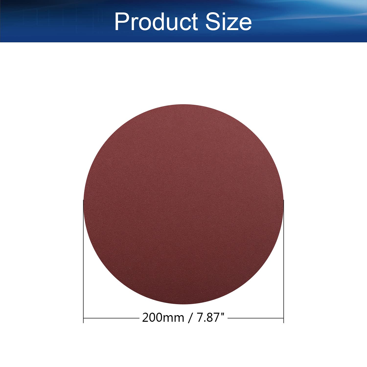 8 Inch 180 Grit Sanding Discs - 10pcs PSA Aluminum Oxide Sandpaper Pads for Random Orbital Sander | Perfect for Metal, Wood, Plastic, Leather & Rubber | Ideal for DIY Projects, Auto Body Repair & Furniture Refinishing