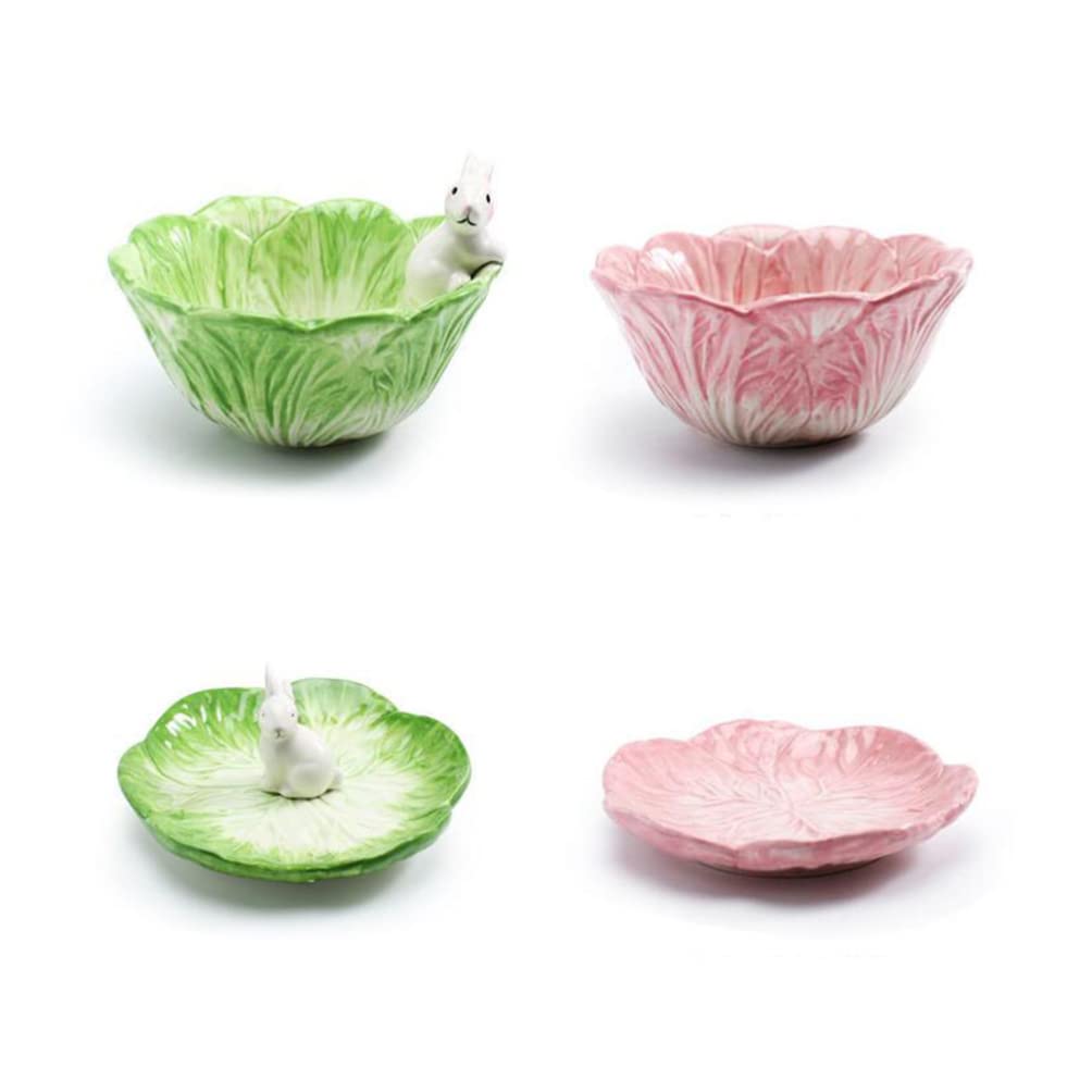 Vegetable Design Ceramic Bowl - Snack & Dessert Serving Plate, Lovely Ceramic Dish for Salads, Fruits, and Party Appetizers - Perfect for Home Dining and Entertaining