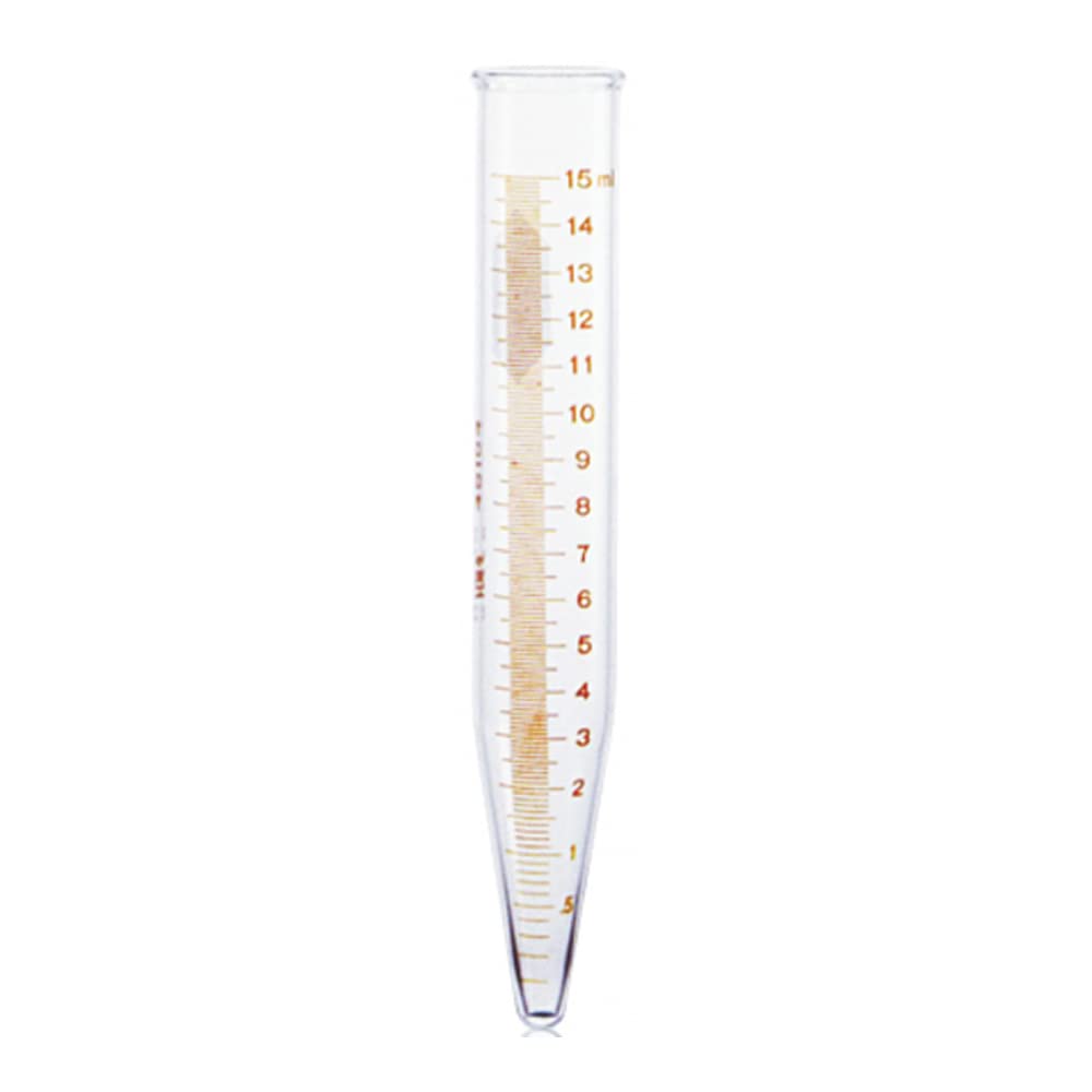Kimble 45164-15 15mL Glass Conical Bottom Graduated Centrifuge Tube with Red Stain Scale - Case of 12 - Perfect for Lab Experiments, Blood Sample Collection & Scientific Research