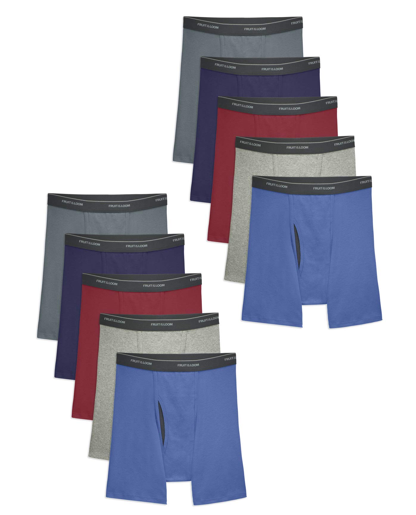 Fruit of the Loom Men's Coolzone Boxer Briefs 10-Pack - Breathable Cotton Underwear with Comfort Flex Waistband for All-Day Wear | Workout, Office & Casual Use