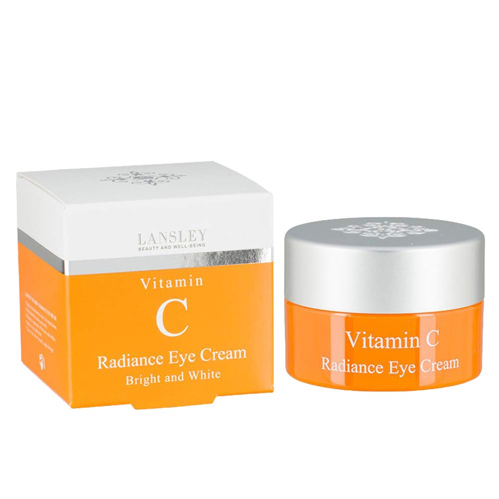 Lansley Natural Vitamin C Korean Eye Cream – Organic Anti Dark Circle & Anti Aging Eye Treatment for Brightening, Wrinkles & Puffiness | Day & Night Skincare Routine