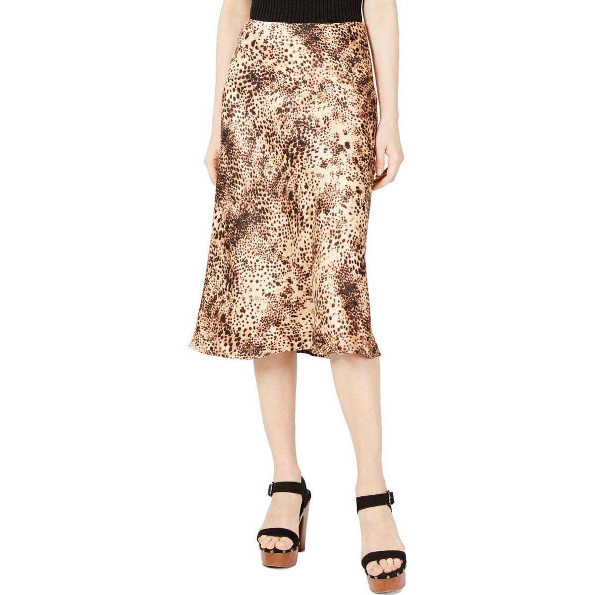 Stylish Cotton Candy Leopard Print Midi Skirt for Women - Trendy Animal Print A-Line Skirt for Casual Outings, Date Nights & Summer Fashion