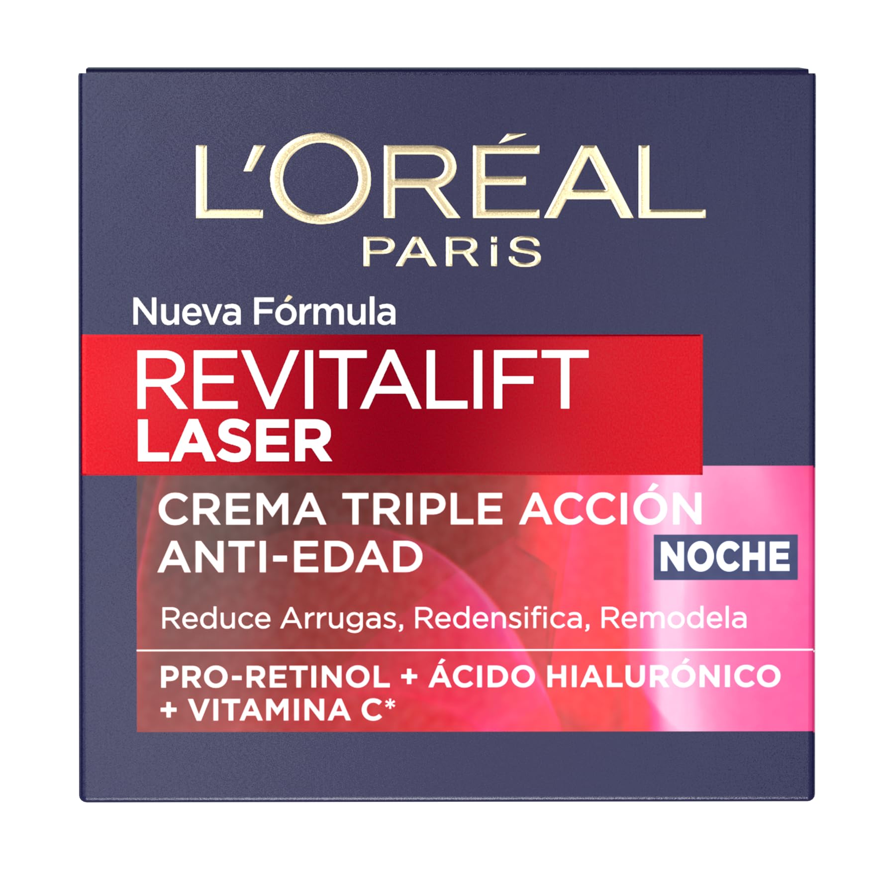 L'Oreal Paris Revitalift Anti-Aging Night Cream, 1.7 oz - Hydrating & Wrinkle Repair for Face & Neck - Perfect for Dry Skin & Overnight Skin Rejuvenation