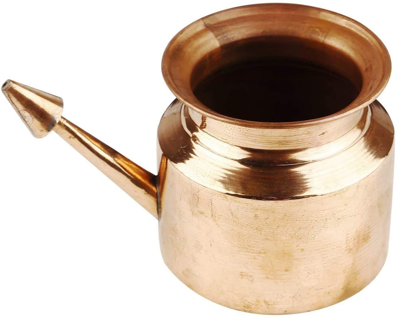 Fairdeal Copper Neti Pot - 450ml Ayurvedic Nasal Cleansing Lota for Sinus Relief | BPA-Free Water Storage Container & Drinking Pot | Perfect for Yoga, Meditation & Daily Wellness Routine