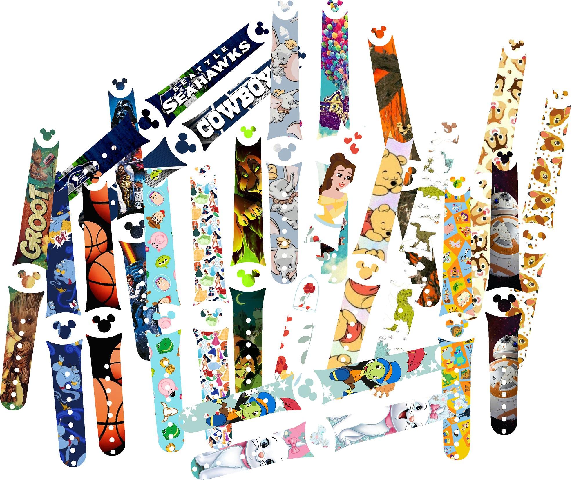 OVERSTOCK MagicBand 2 Vinyl Decal Wrap Skin - Boy Pack of 5 Skins | Ready to Ship | Compatible with Disney MagicBand 2 | Perfect for Theme Parks, Vacations & Collectors