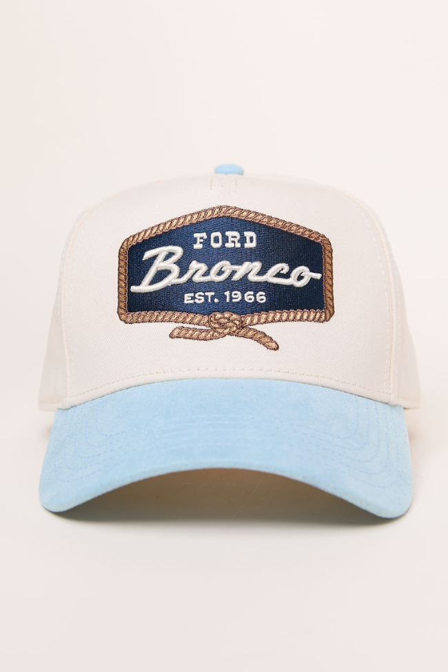 Ford Bronco Blue Trucker Hat - Adjustable Snapback Cap for Men & Women - Perfect for Outdoor Adventures, Road Trips, and Car Enthusiasts
