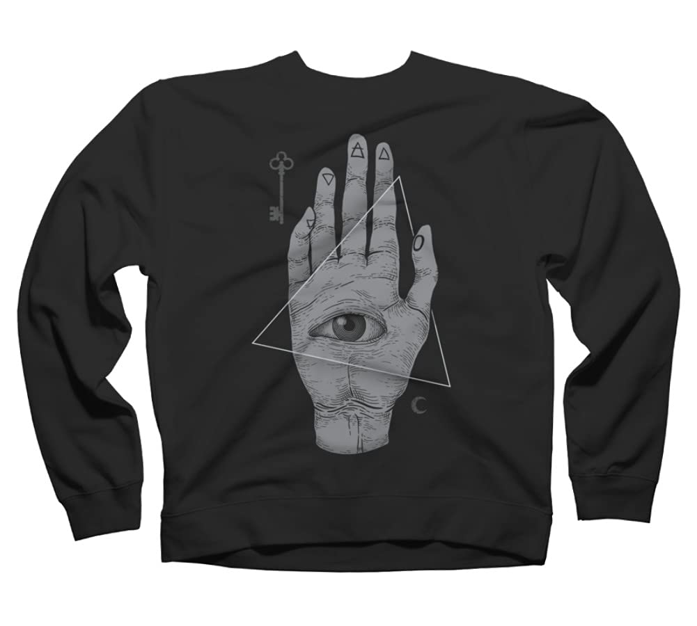 Design By Humans Unisex Witch Hand by Denilson Sweatshirt - Gothic Halloween Pullover for Men & Women - Perfect for Halloween Parties, Cosplay & Casual Wear