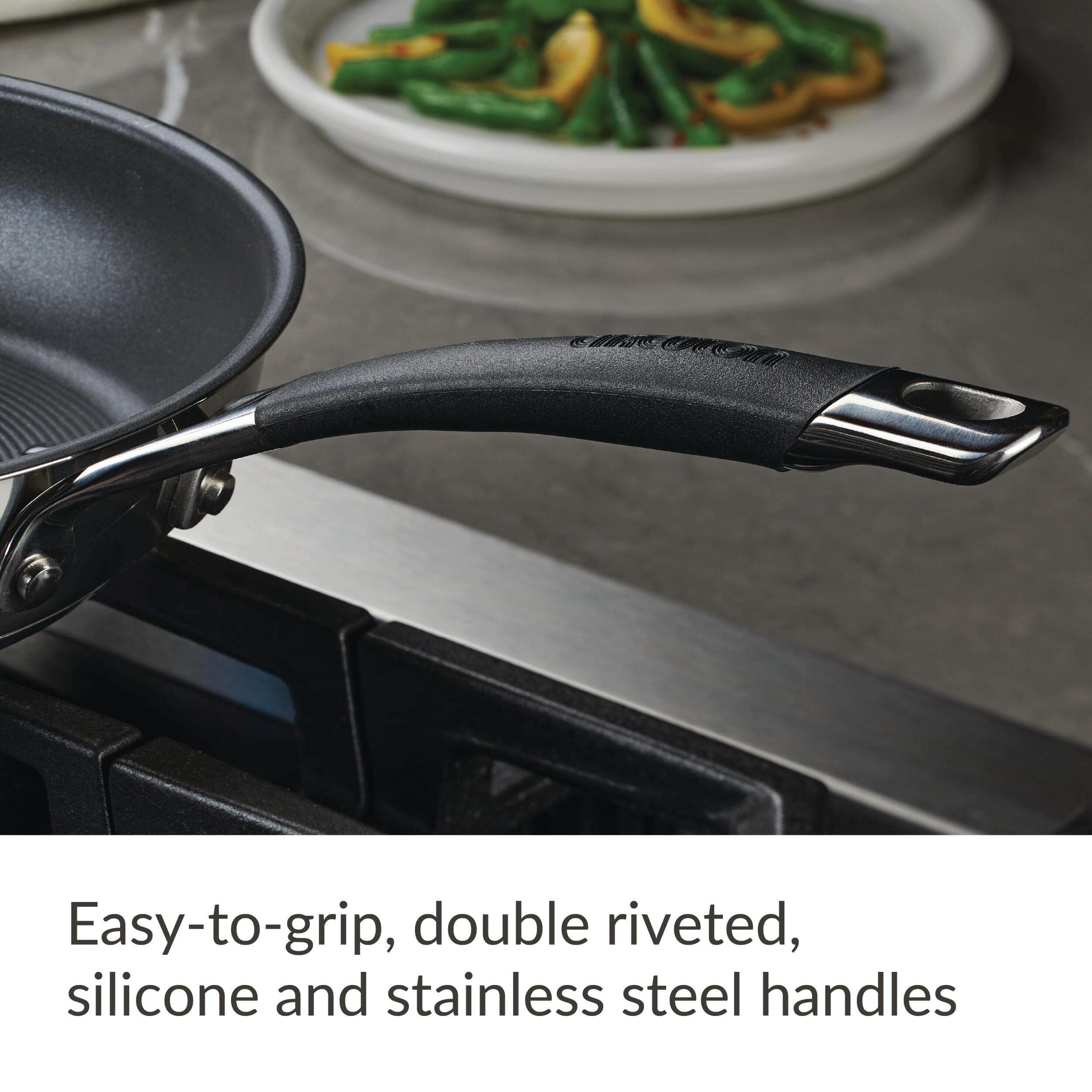 Circulon Momentum 11-Piece Stainless Steel Nonstick Cookware Set with Glass Lids - Pots & Pans for Induction Cooking, Oven & Dishwasher Safe - Perfect for Home Chefs & Professional Kitchens