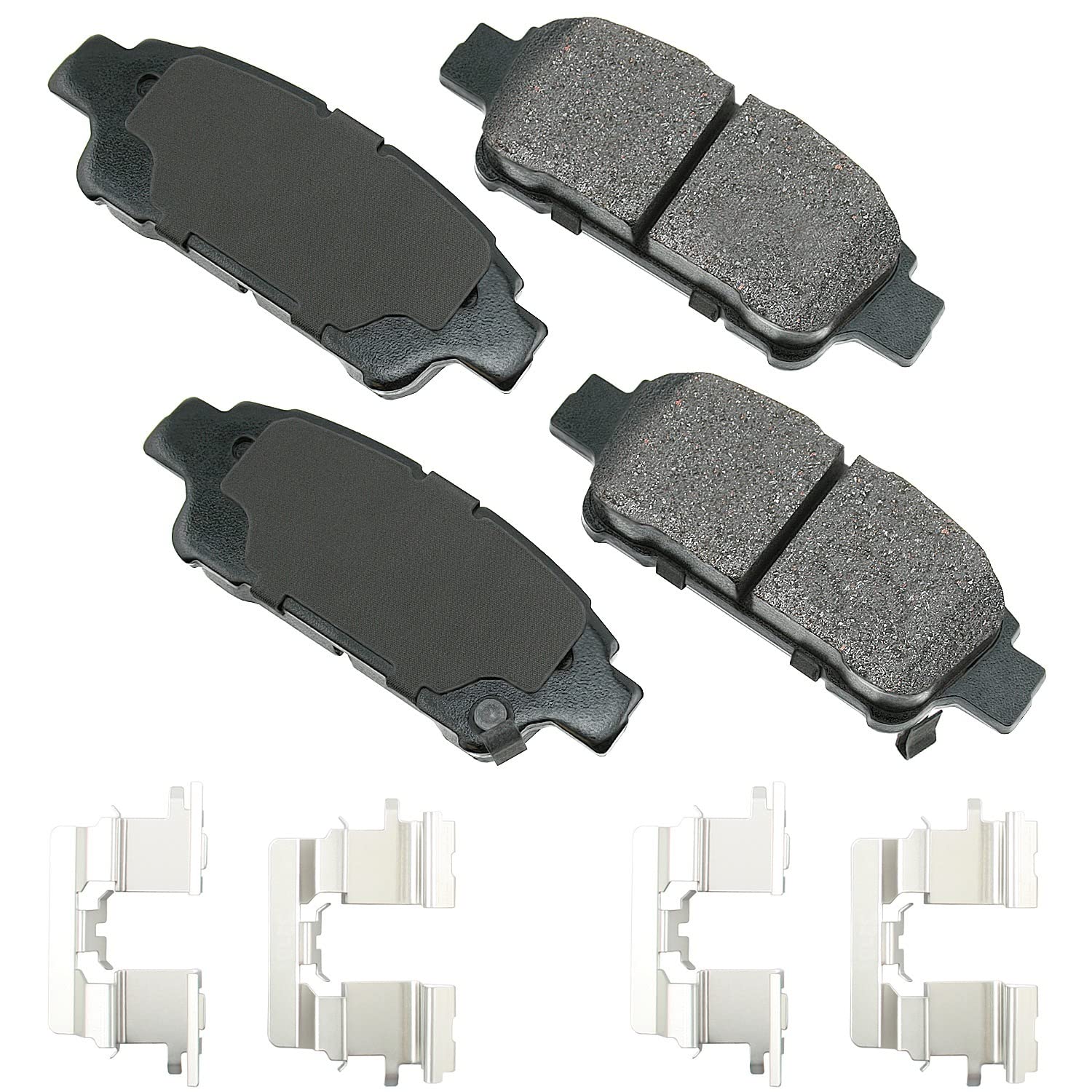 Akebono Ultra-Premium Ceramic Rear Disc Brake Pads for Cars & Trucks - Low Noise, Dust-Free Performance - Perfect for Daily Commuting & Highway Driving