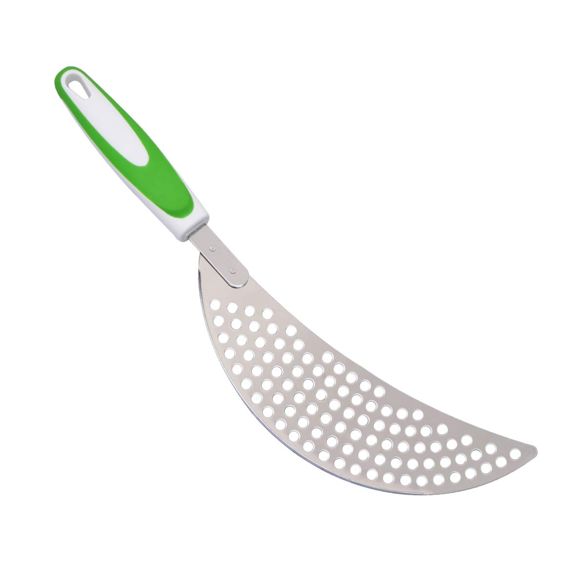 Stainless Steel Vegetable & Pasta Strainer with Handle - Over Sink Draining Kitchen Tool for Cooking, Salad Prep & Dishwashing | Cabilock Green Pot Strainer