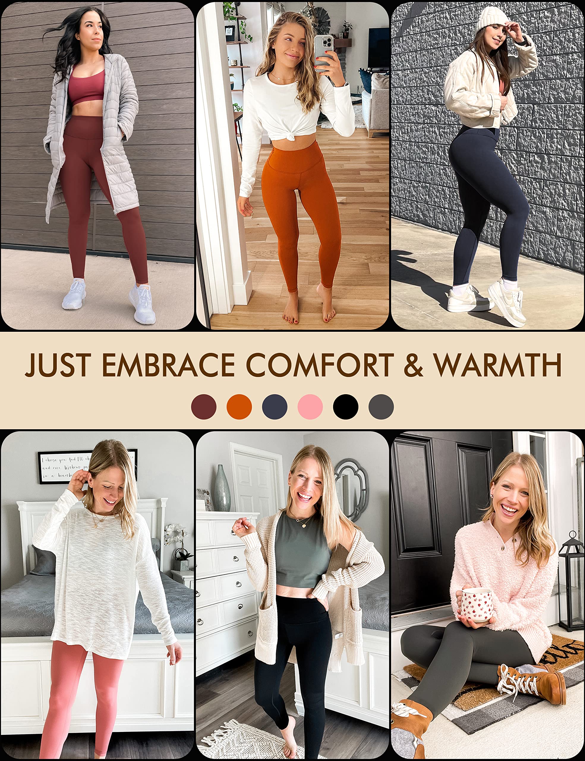 CRZ YOGA Women's High Waisted Leggings - 25'' Buttery Soft Workout Pants with Warm Thick Fabric for Yoga, Lounge & Everyday Wear | Perfect for Gym, Running and Comfortable Daily Activities