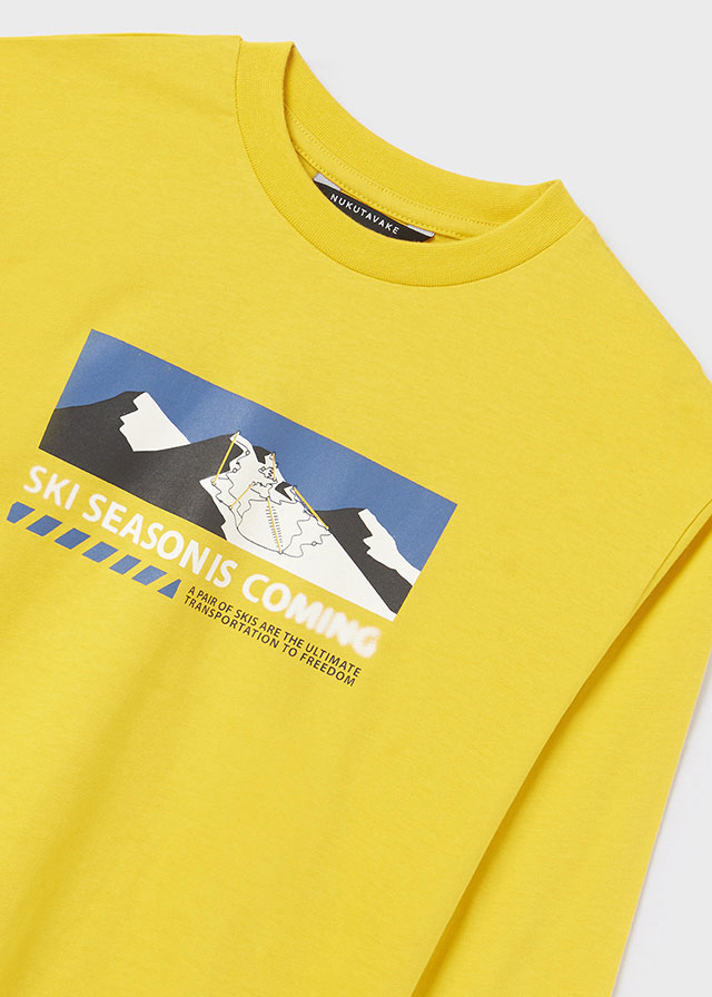 7064 Long Sleeve T-Shirt for Teen Boys - Solar Print Design | Comfortable Casual Wear for School, Sports & Everyday Outfits