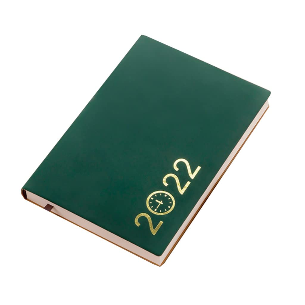 YAMIA 2022 Daily Planner - Weekly & Monthly 12-Month Productivity Organizer with Hourly Schedule, Work Planner for Time Management & Goal Tracking - A5 Size Personal Planner (Green) - Perfect for Office, School, Home & Journaling