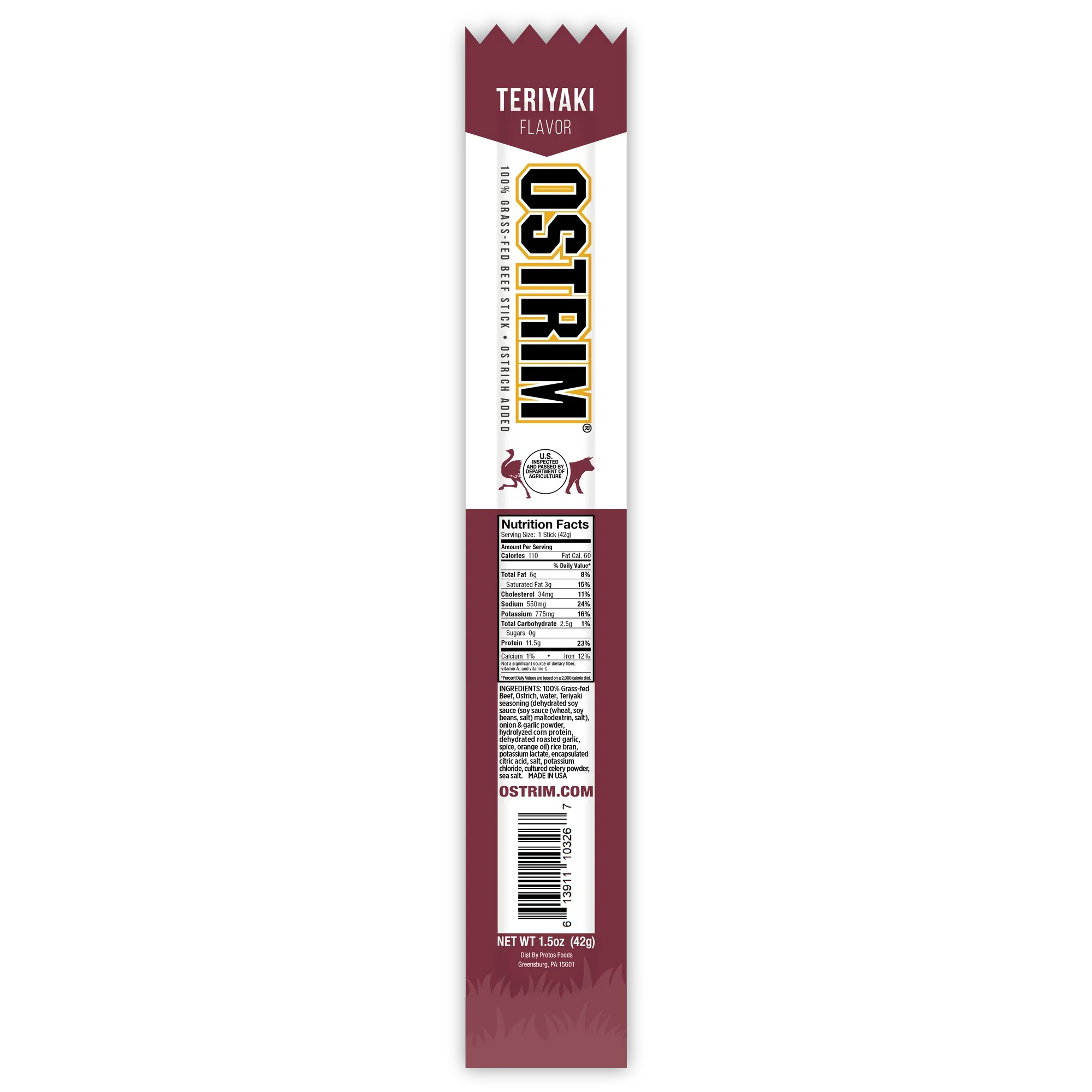 Ostrim Sticks - Premium Ostrich Meat Snacks | High Protein, Low Fat, Gluten-Free | Perfect for Keto, Paleo & Healthy On-the-Go Snacking