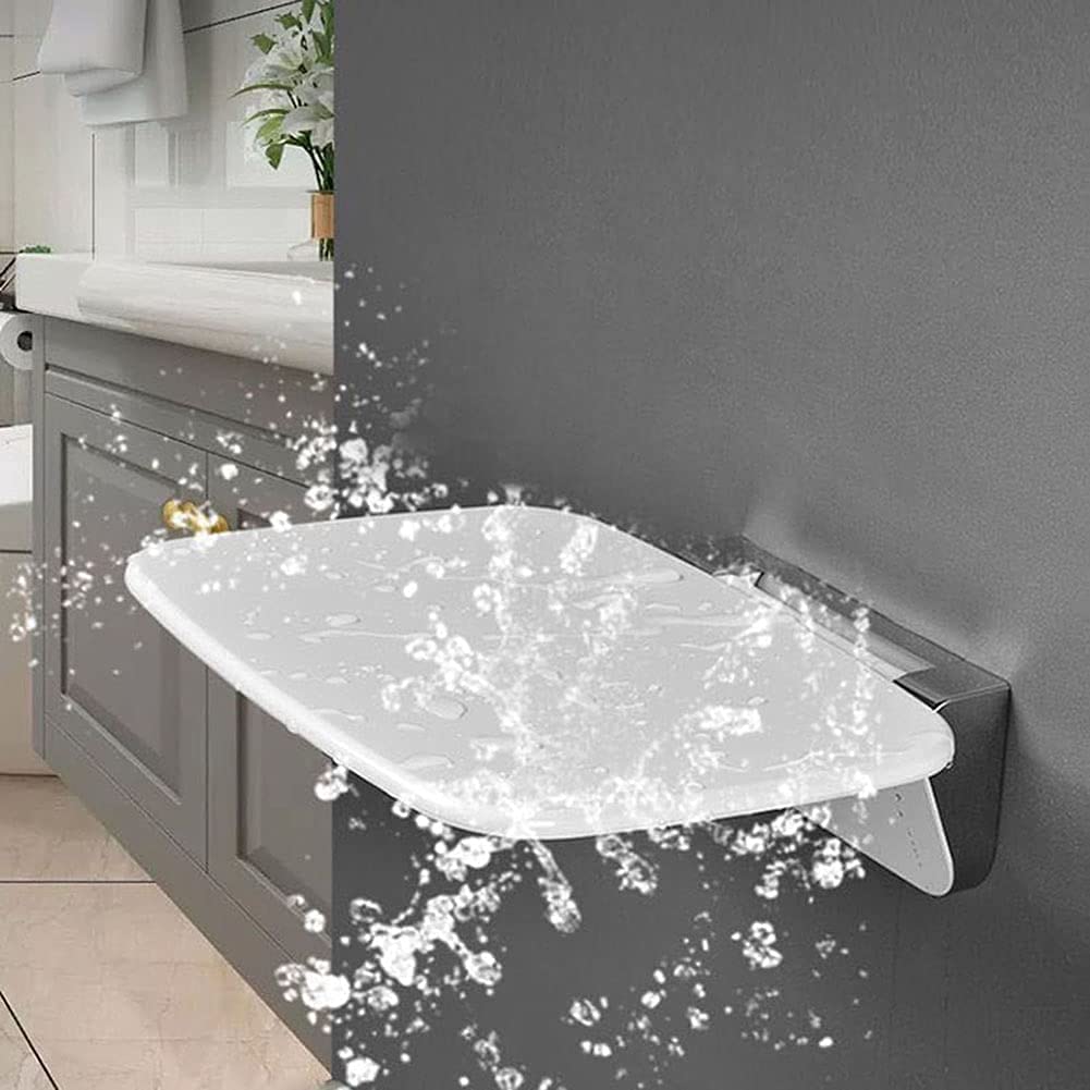 **Foldable Wall-Mounted Shower Chair for Elderly & Adults - Non-Slip Bathroom Safety Seat Bench for Bathtub & Shower - Supports 350 lbs - Ideal for Seniors, Disabled & Post-Surgery Recovery**    *(Use Cases: Perfect for elderly care, handicap accessibility, post-surgical recovery, and safe bathing at home.)*
