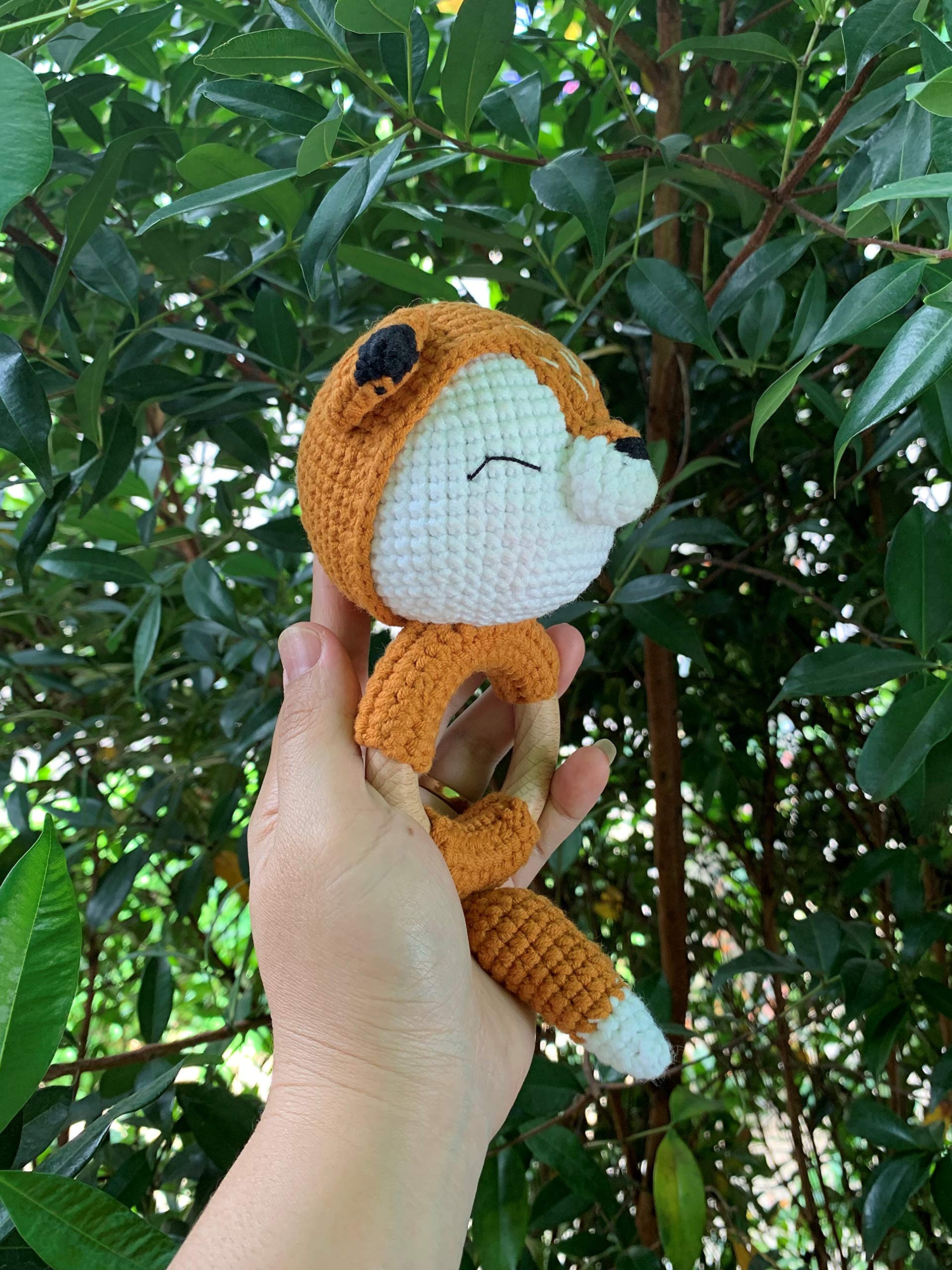 Handmade Little Fox Rattle Toy - Soft Crochet Fox Plushie for Babies & Toddlers | Perfect Baby Shower Gift, Nursery Decor & Sensory Play Toy for Newborns