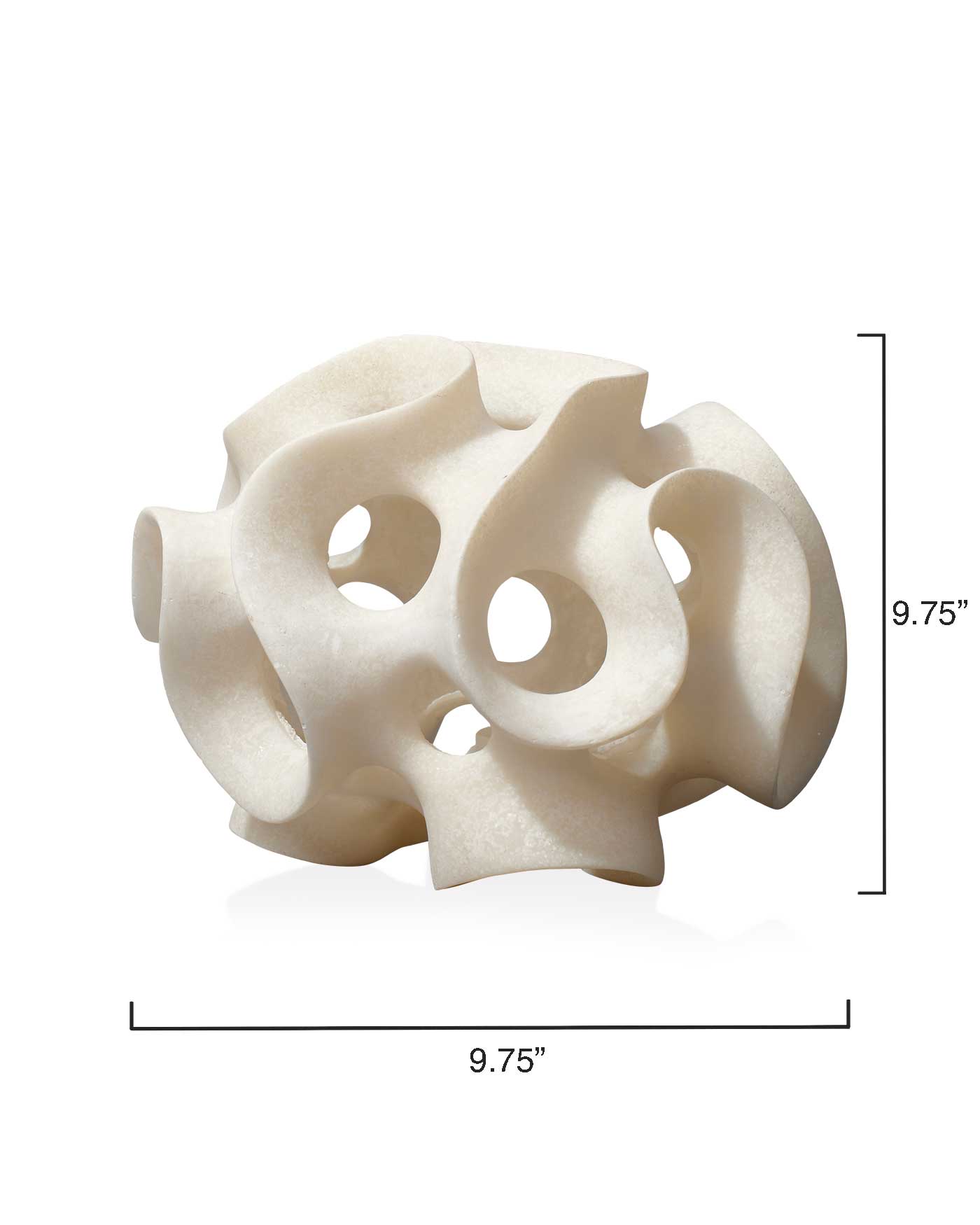 White Ribbon Sphere - Elegant Decorative Ribbon Ball for Wedding, Party, and Home Decor
