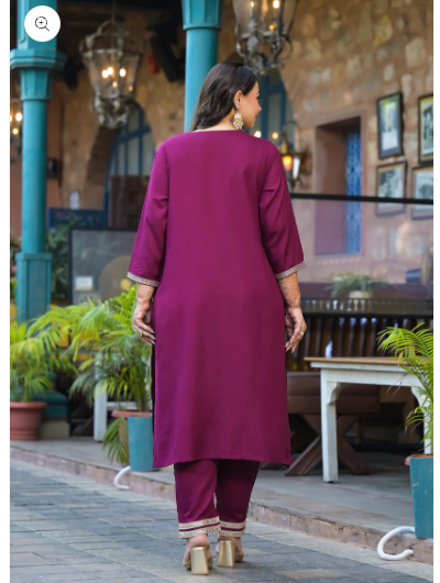 Plus Size Magenta Straight Salwar Suit for Women - Elegant Indian Traditional Outfit for Weddings, Festivals & Special Occasions