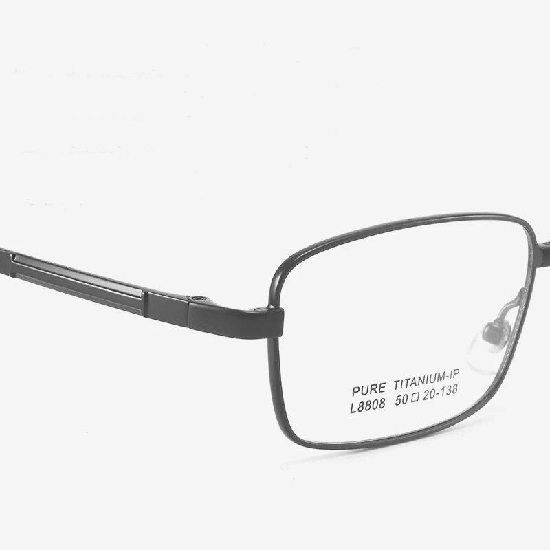Bclear Men's Full Rim Foldable Square Titanium Eyeglasses LB8808 - Lightweight Durable Glasses for Work, Reading & Travel