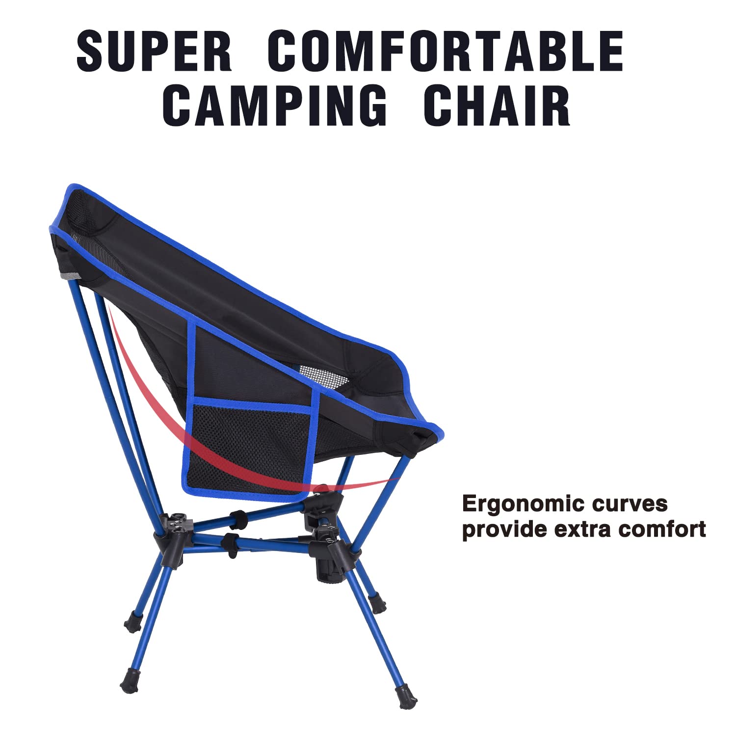 MOON LENCE 4th Gen Ultralight Folding Camping Chair - Portable Compact Backpacking Chair for Hiking, Mountaineering, Beach & Outdoor Adventures - Perfect for Camping Trips, Picnics, Fishing and Travel