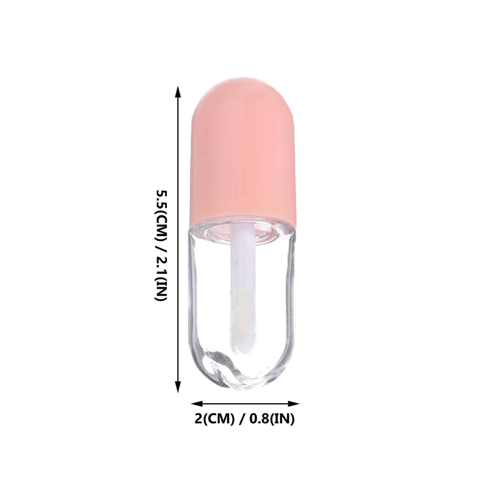 FOMIYES 10Pcs 5ml Refillable Clear Empty Lip Gloss Tubes with Wands - Cute Capsule Shaped Mini Lip Balm Containers for DIY Cosmetic, Lipstick & Makeup Kit (Perfect for Travel, Party Favors & Gift Packaging)