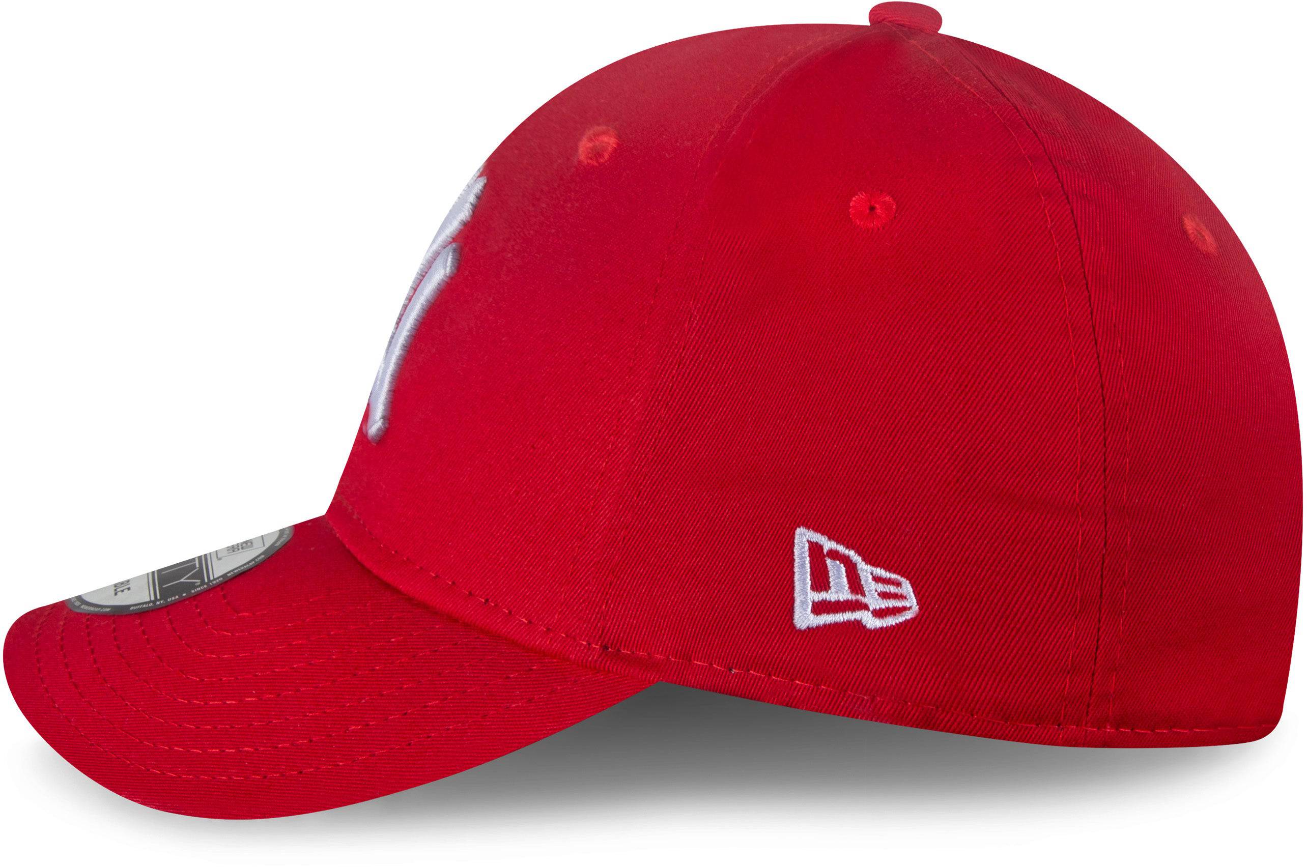 New York Yankees New Era 9Forty League Basic Scarlet Baseball Cap for Men & Women - Official MLB Team Logo Hat for Sports Fans, Casual Wear & Outdoor Activities