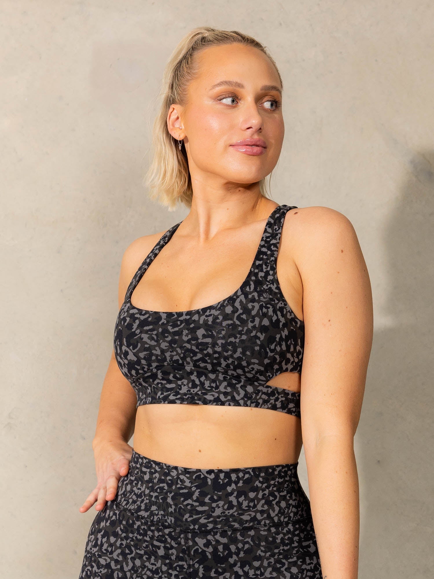 Empower High Impact Sports Bra - Black Leopard Print - Supportive Workout Top for Running, Yoga & Gym - Moisture Wicking & Breathable Activewear