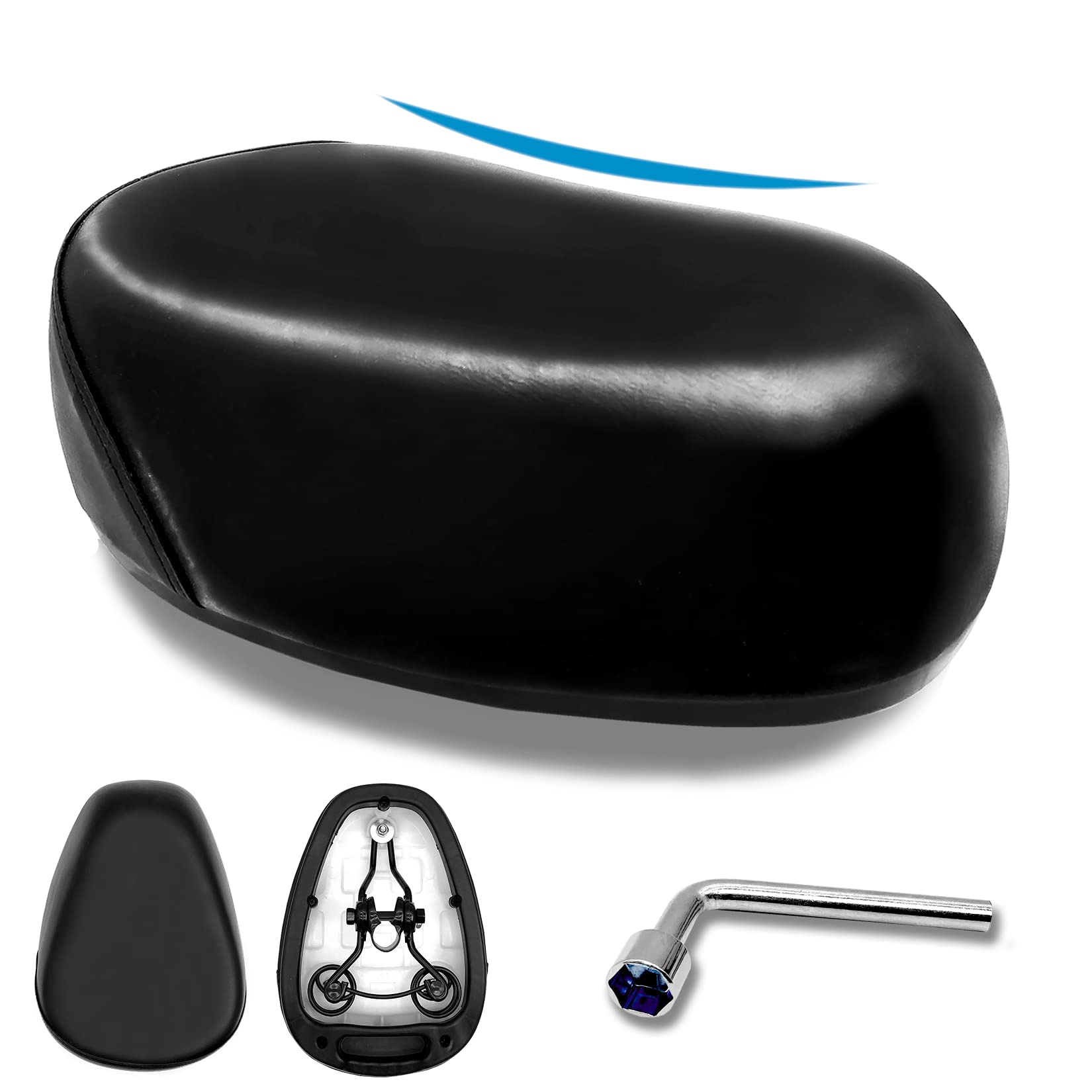 Premium Memory Foam Electric Scooter Seat Cushion - Waterproof, Sweat-Proof & Dual Shock Absorbing Replacement for E-Bikes, Tricycles & Scooters - Enhanced Comfort for Commuting, Delivery & Outdoor Adventures