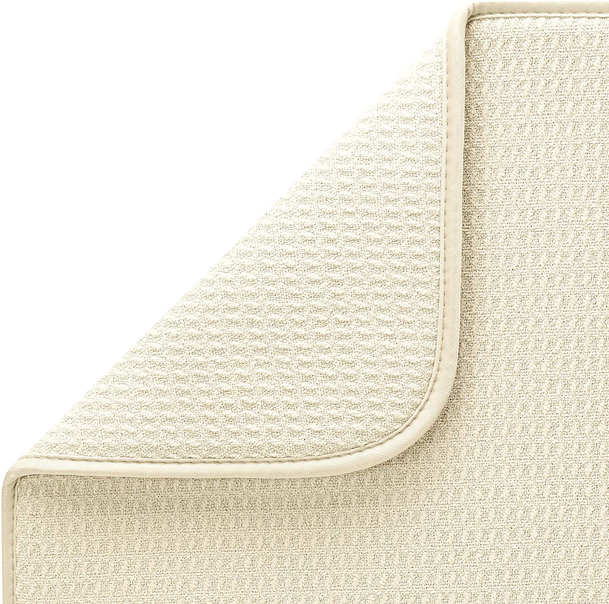 Absorbent Microfiber Dish Mat - Reversible Kitchen Drying Mat for Countertop (16x18