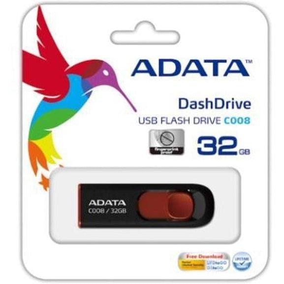 Adata C008 32GB USB Flash Drive - High-Speed Portable Memory Stick for PC, Mac, Laptop, Office & School File Storage