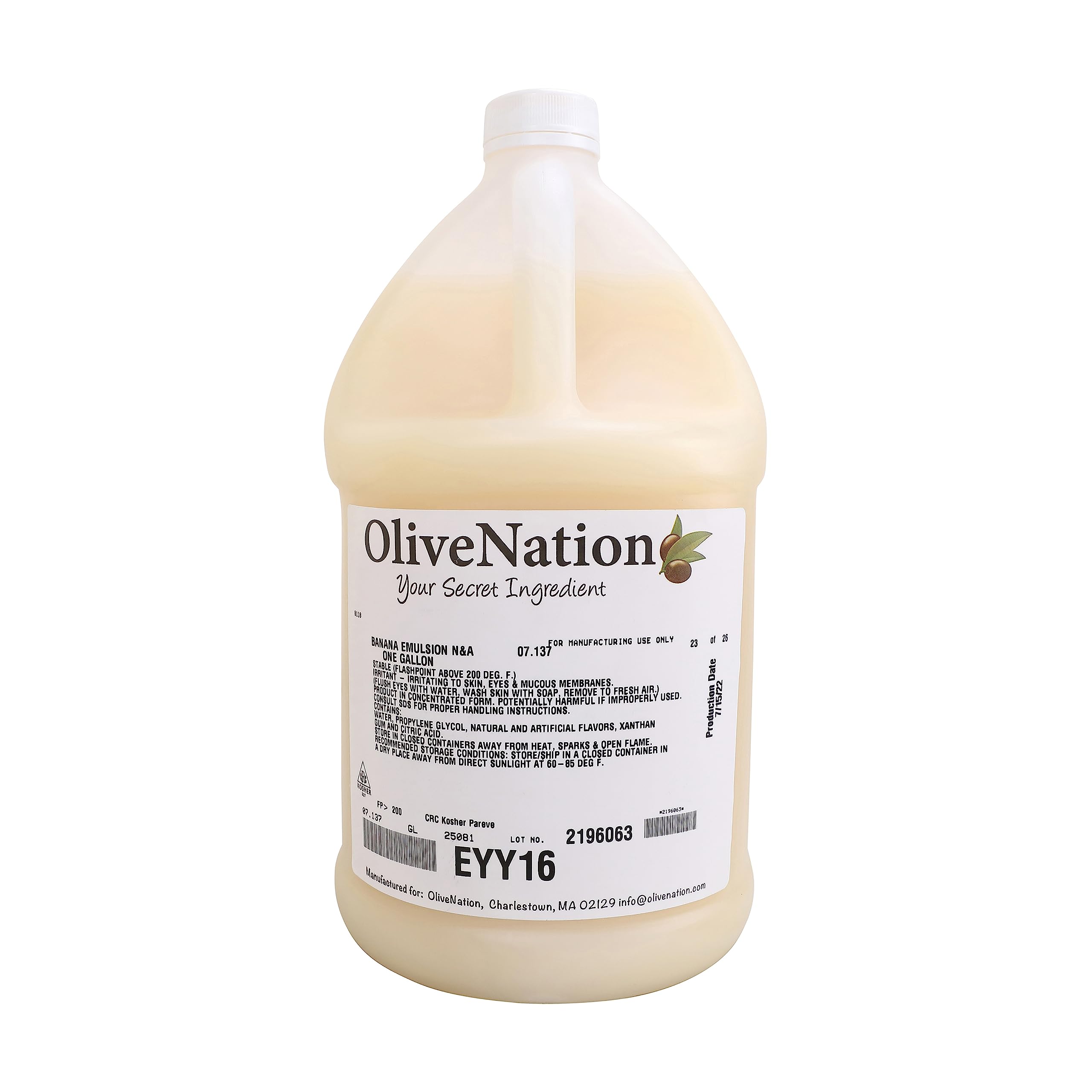 OliveNation Banana Emulsion for Baking - Water Soluble, Non-GMO, Gluten Free, Vegan (16 oz) | Perfect for Cakes, Cookies, Frostings & Smoothies
