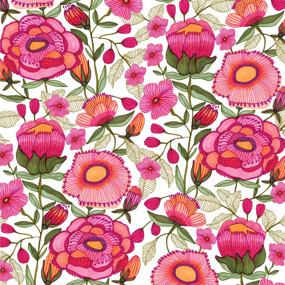 Kirsten Katz Greeting Card with Peony Patch Design - Perfect for Birthday, Thank You & Special Occasions