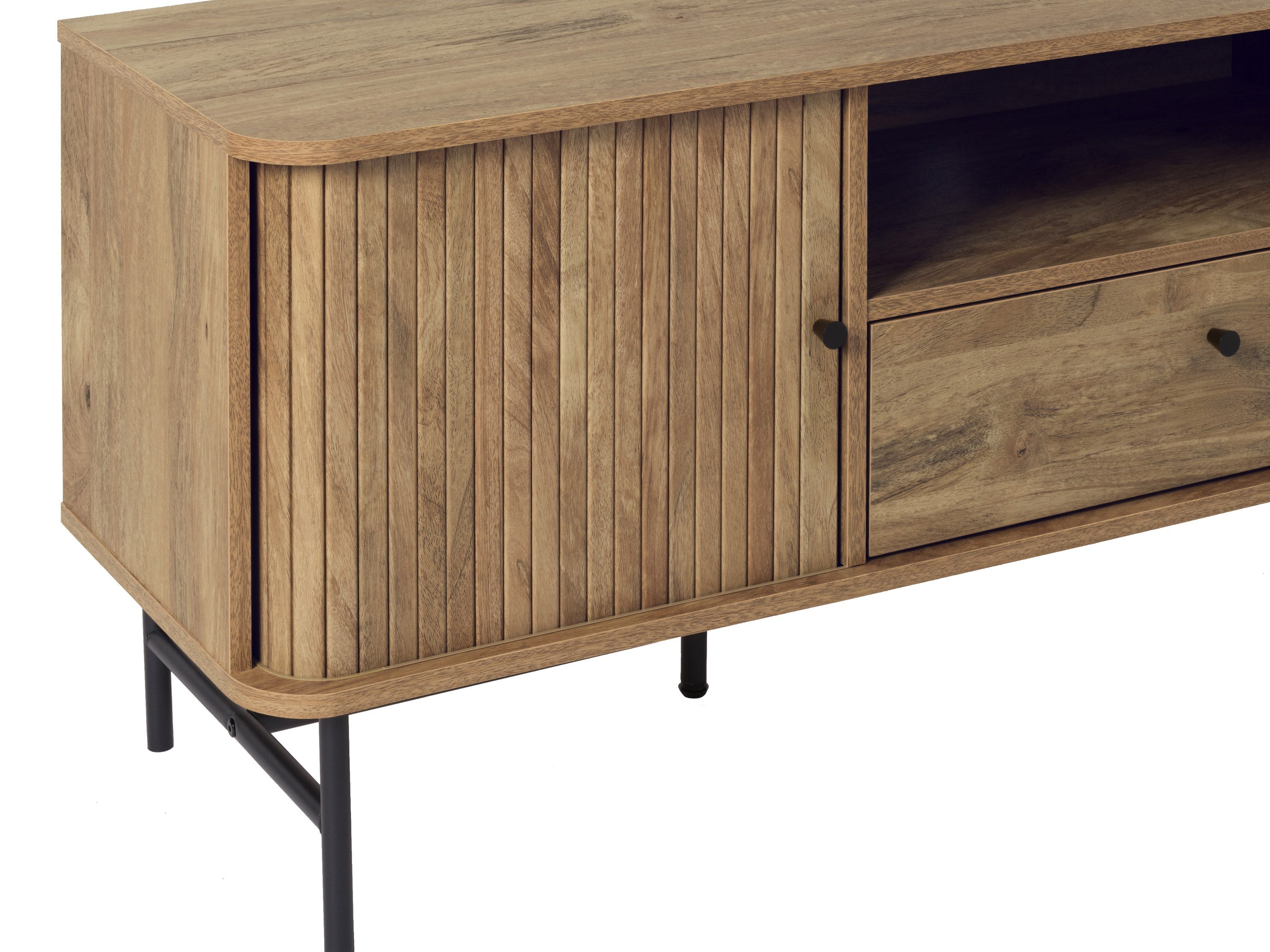 Modern TV Stand with Storage - Sturdy Media Console for Living Room, Bedroom & Home Theater - Holds up to 65