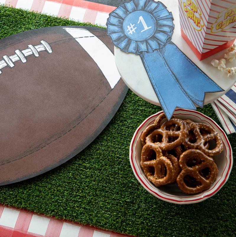 Custom Die-Cut Football Placemats for Game Day - Non-Slip Table Protectors for Sports Parties & Home Decor