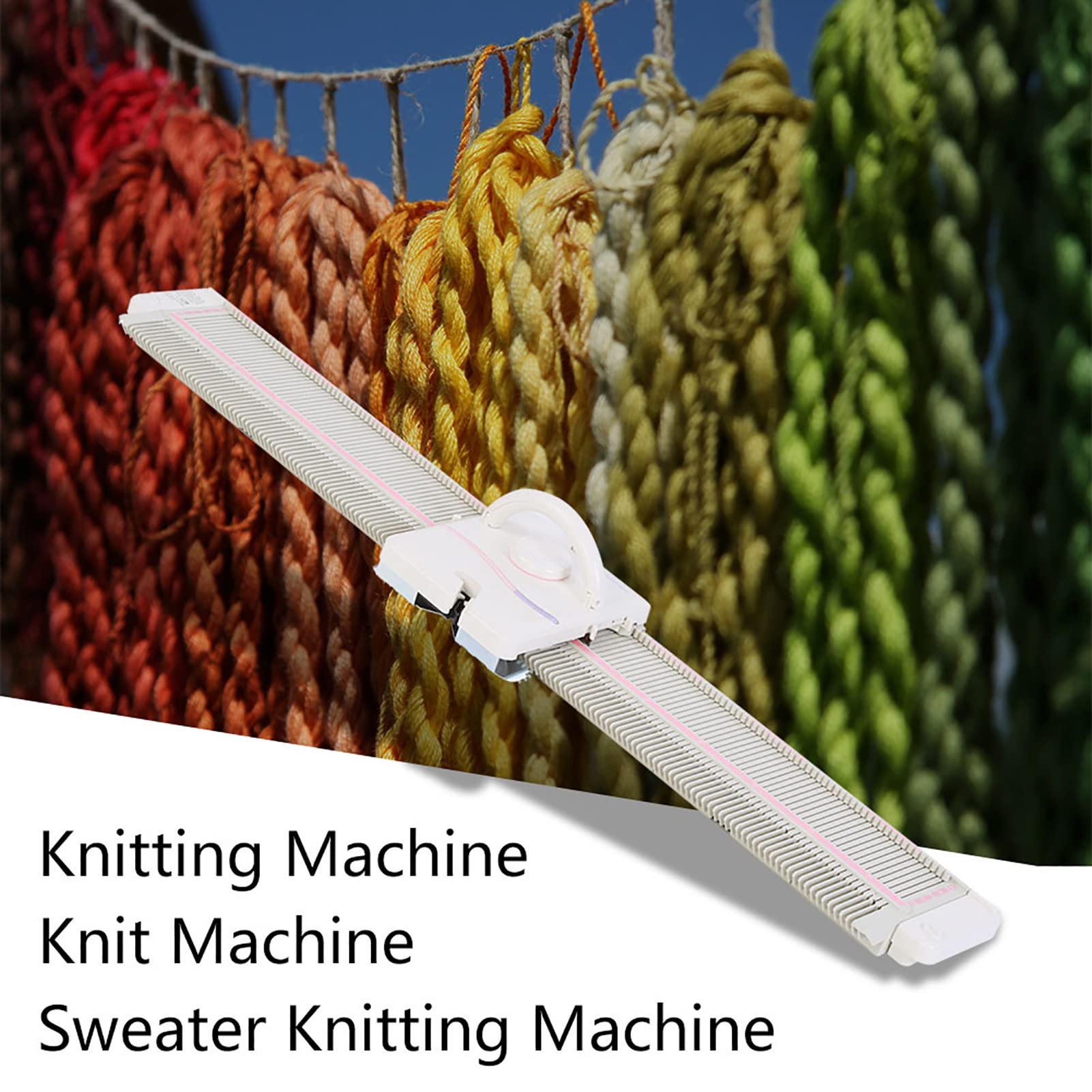 Zerodis LK150 6.5mm Mid Gauge Plastic Knitting Machine - 150 Stitches with Accessory Tool Set for DIY Sweater Making & Home Sewing Projects | Perfect for Handmade Crafts, Knitting Beginners & Home Textile Creation