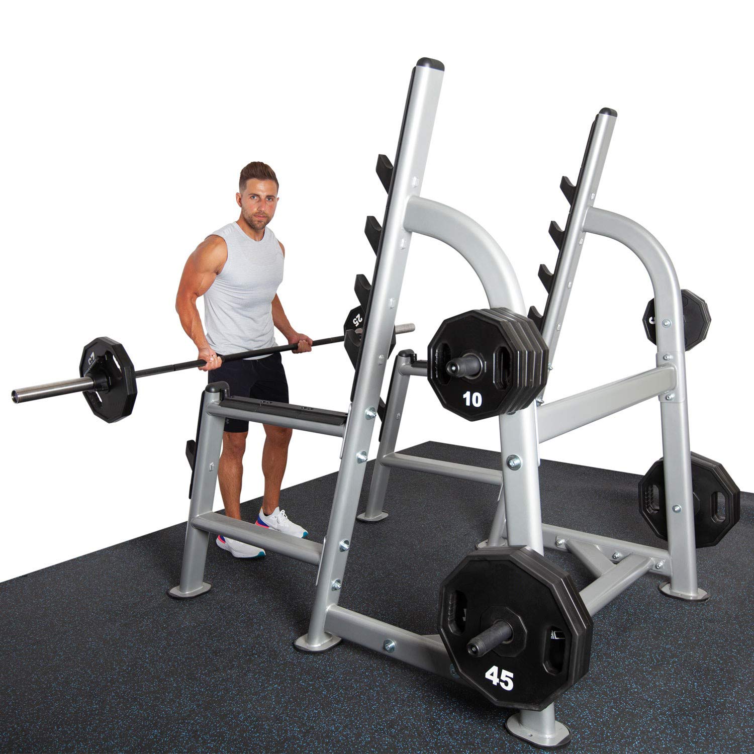 Fitness First Squat Rack - Heavy Duty Power Cage for Home Gym, Strength Training & Weightlifting | Perfect for Squats, Bench Press & Deadlifts