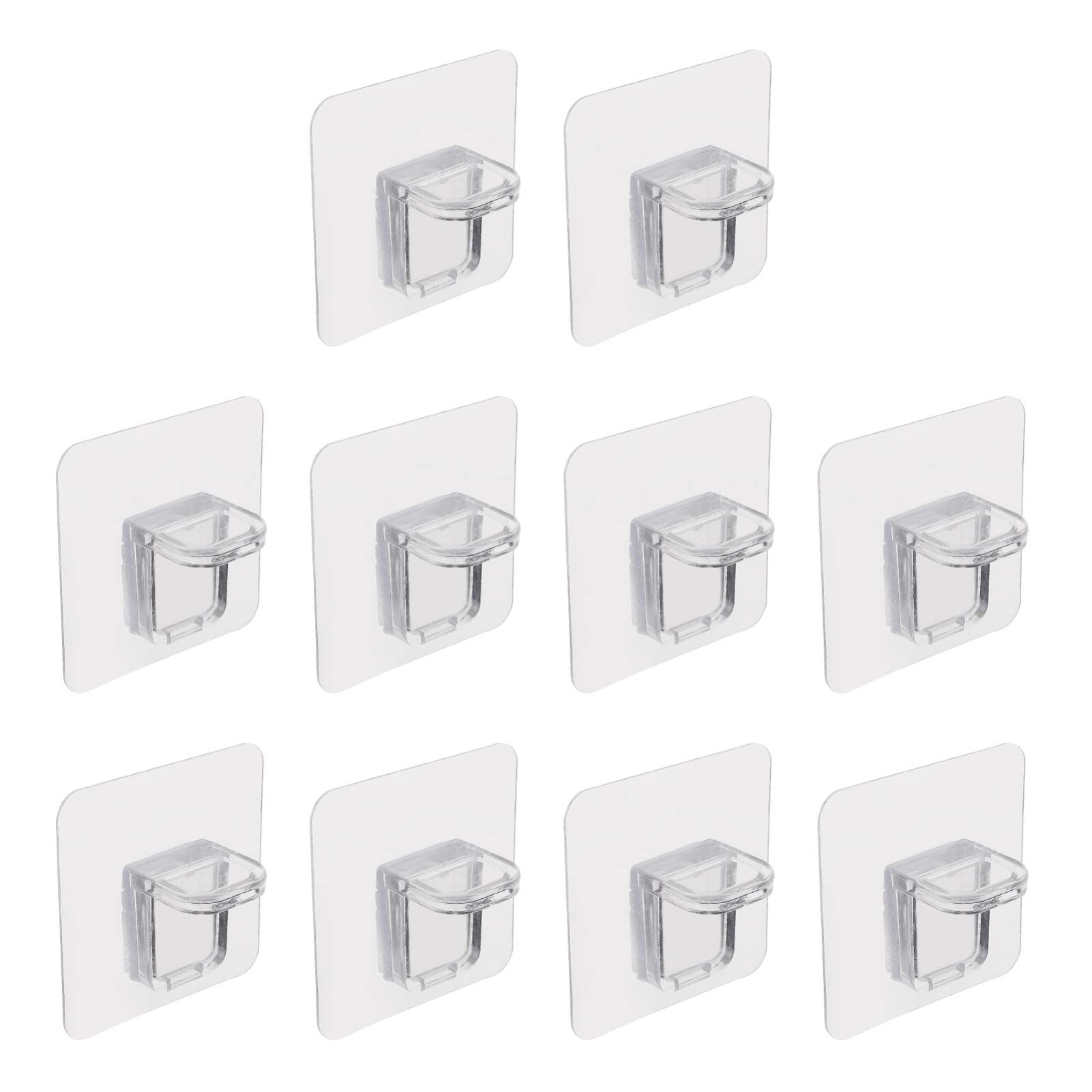 Hemoton 10-Pack Clear Plastic Shelf Support Pegs - Heavy Duty Locking Clips for Cabinets, Bookcases & Furniture - Durable Steel Shelf Pins for Secure Storage Organization (Ideal for Kitchen, Bathroom & Office Shelving)