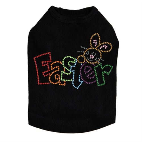 Sparkling Rhinestone Easter Bunny Dog Tank Top - Cute & Stylish Pet Apparel for Easter Celebrations & Spring Outings