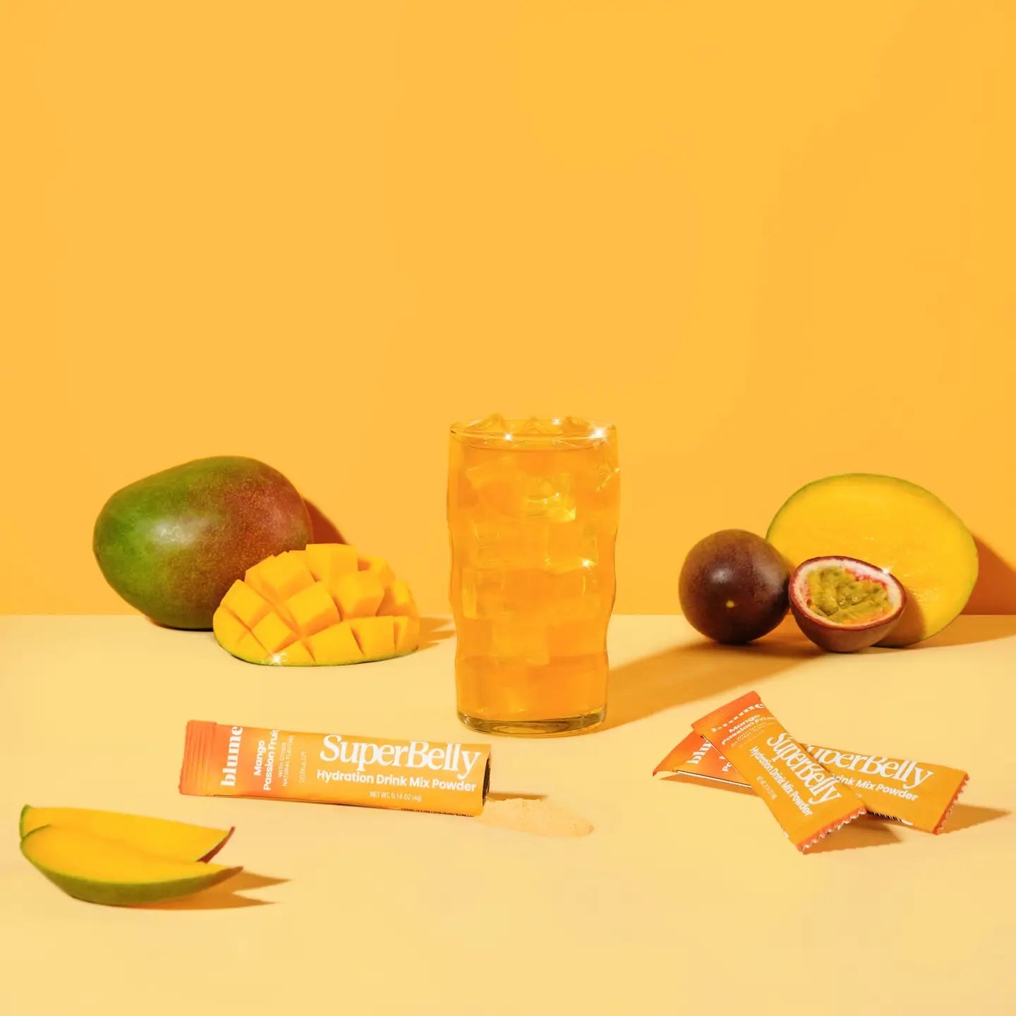 BLUME Gut Building Hydration Powder - Mango Passionfruit Flavor | Digestive Health & Electrolyte Drink Mix | Perfect for Post-Workout Recovery & Daily Wellness
