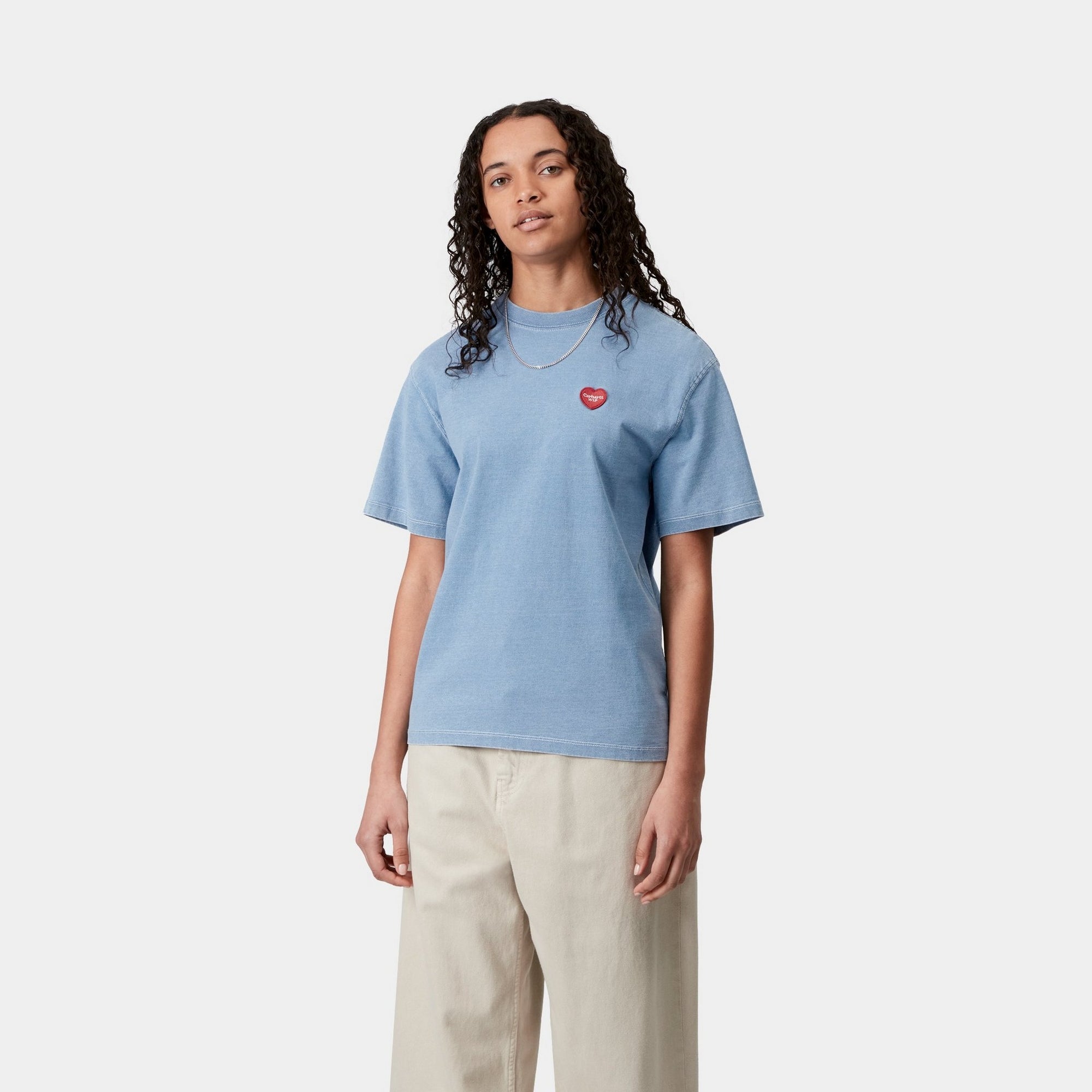 Women's Light Blue Ingo T-Shirt - Soft Cotton Casual Tee for Everyday Wear | Perfect for Outings, Work & Relaxing at Home