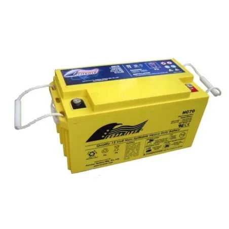 Fullriver HC70 Deep Cycle AGM Battery 12V 70Ah - High Performance Rechargeable Battery for Solar Power, RV, Marine & Off-Grid Applications - Perfect for Camping, Boating & Backup Power Systems