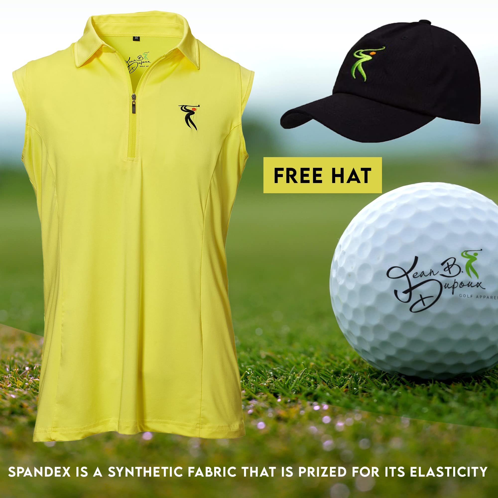 Premium Women's French Cut Short Sleeve Golf T-Shirt - Moisture Wicking & Comfortable Athletic Top with Free Adjustable Golf Hat | Perfect for Golfing, Tennis & Casual Wear