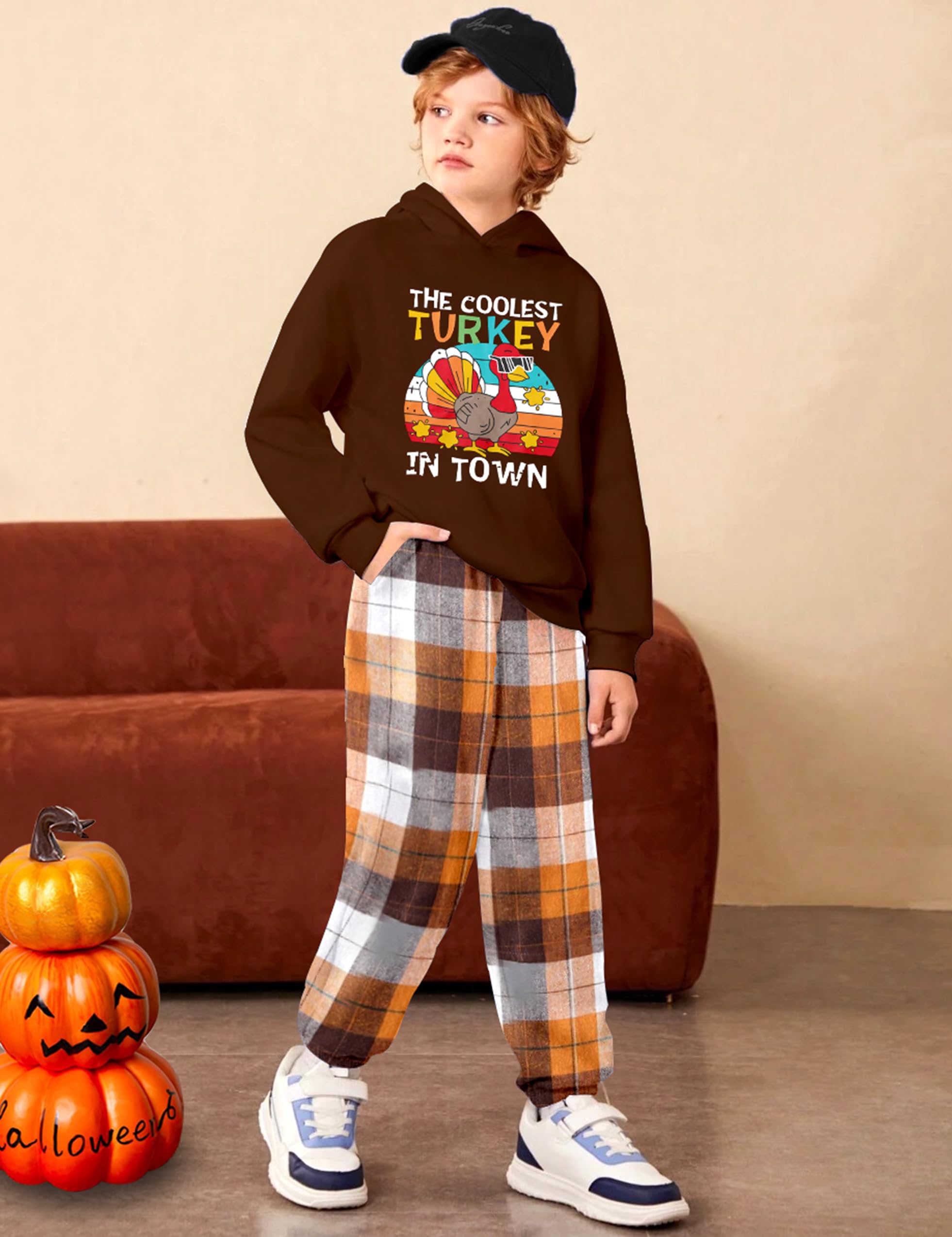 NAPU Boys Hoodie and Jogger Sweatpants Set - 2 Piece Tracksuit for Boys Size 7-14 | Comfortable Pullover Hooded Sweatshirt with Matching Pants for School, Sports & Casual Wear