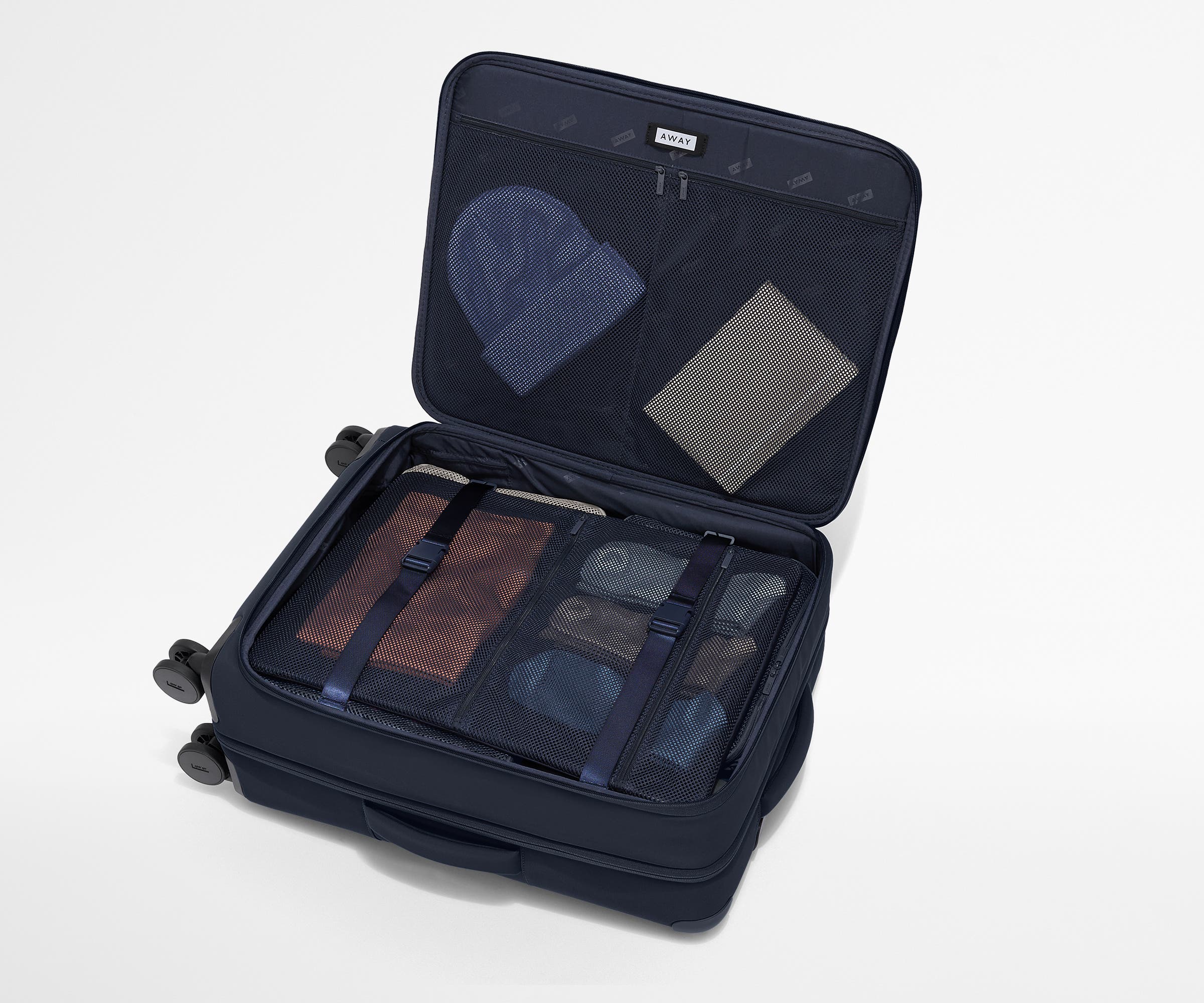 Premium Softside Medium Luggage in Navy Blue - Lightweight & Durable Carry-On Suitcase for Travel, Business Trips & Weekend Getaways